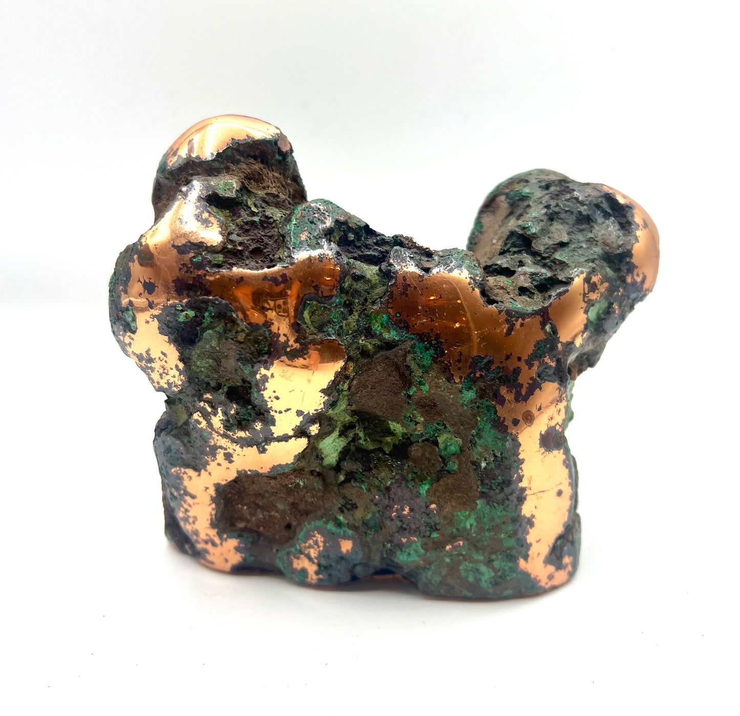 Raw Copper Table top Natural metal Rock 5" tall