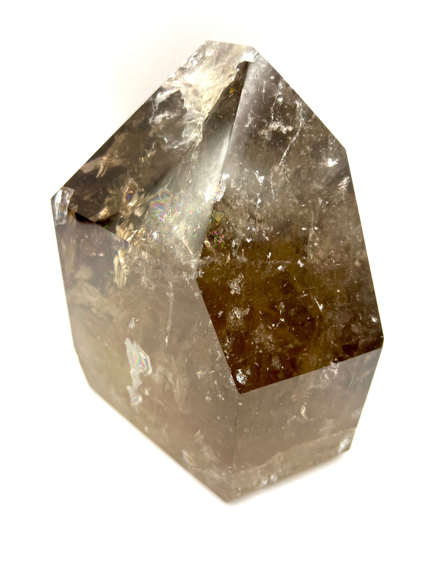 Smokey Quartz Large Table Top Healing Crystal home office decor 6.5" Tall