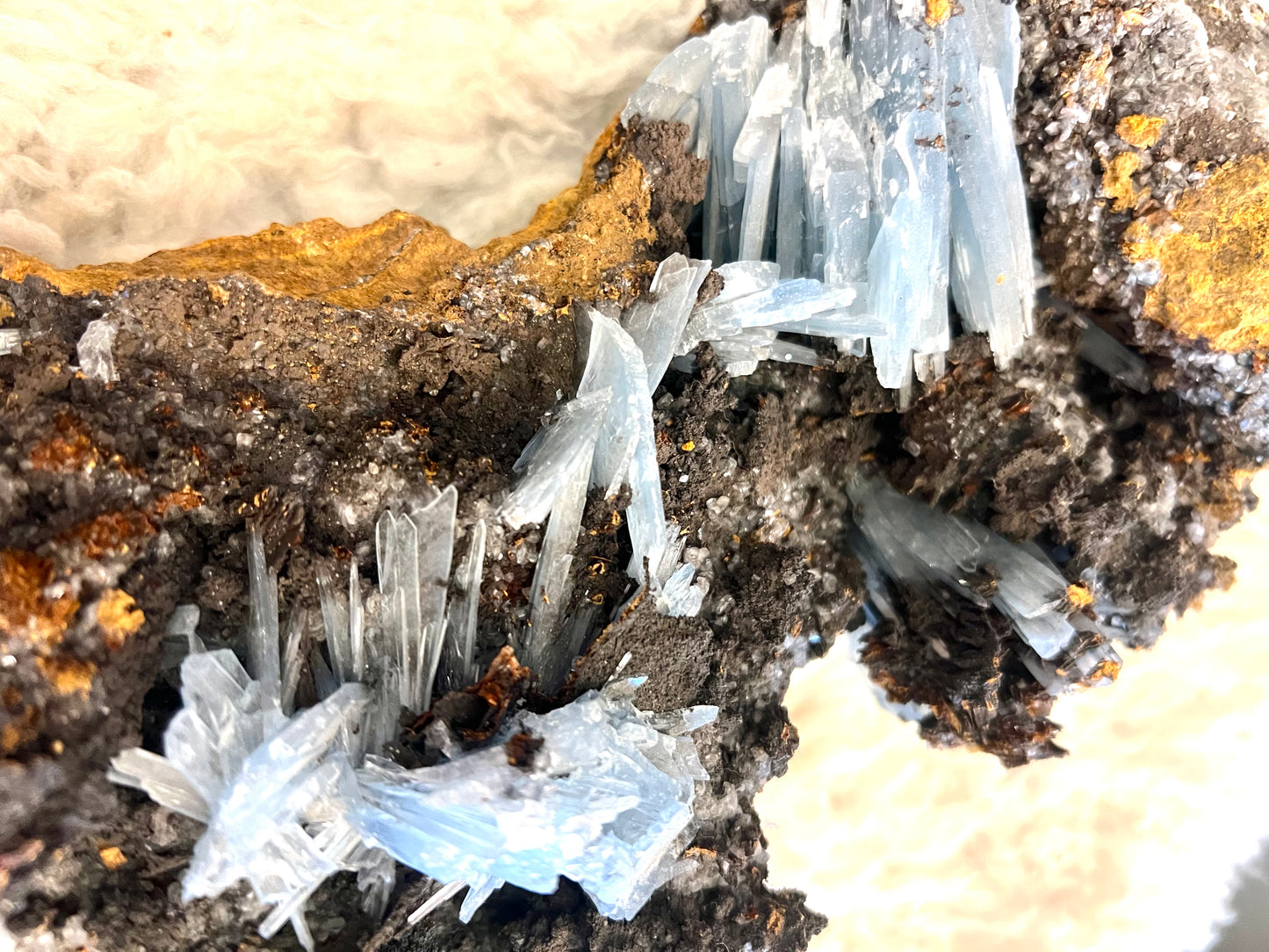 Blue Barite Crystal Raw Natural Rock Cluster Large healing crystals table top