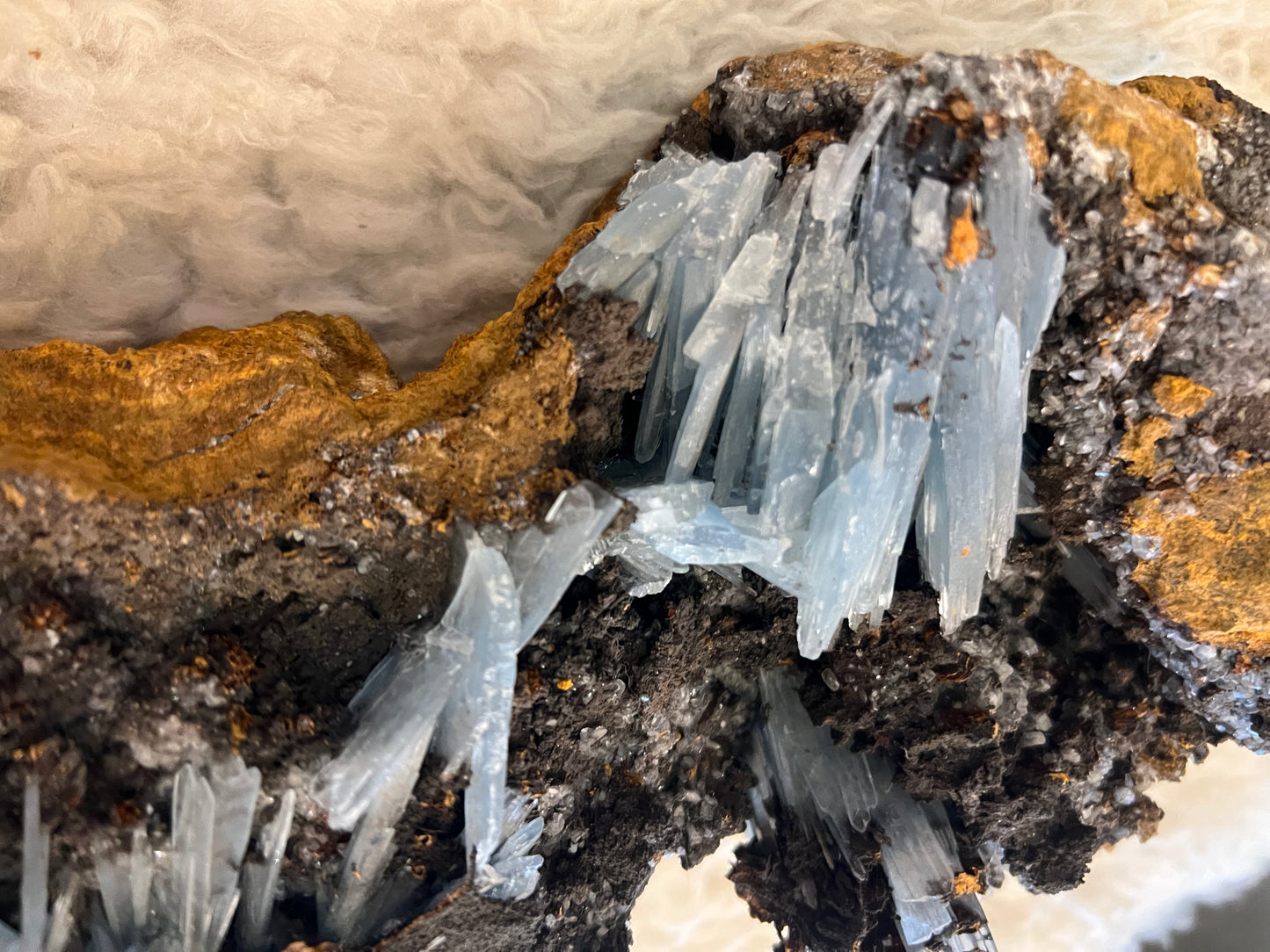 Blue Barite Crystal Raw Natural Rock Cluster Large healing crystals table top
