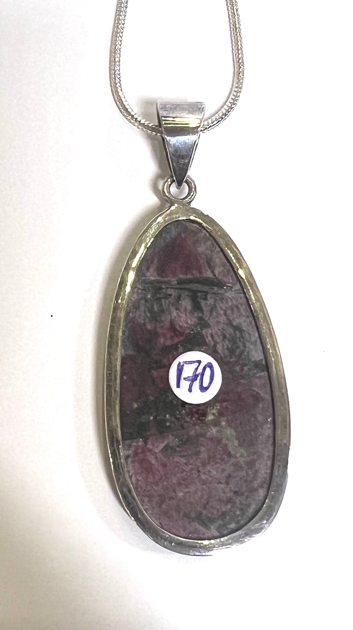 Elegant Eudialyte Oval Pendant – Sterling Silver Statement Piece 2" by 1" Love Healing Crystal