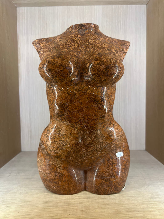 Starburst Jaspert Healing crystal Large Bodice Lady Body Women Devine Feminine Power 12" tall by 7"
