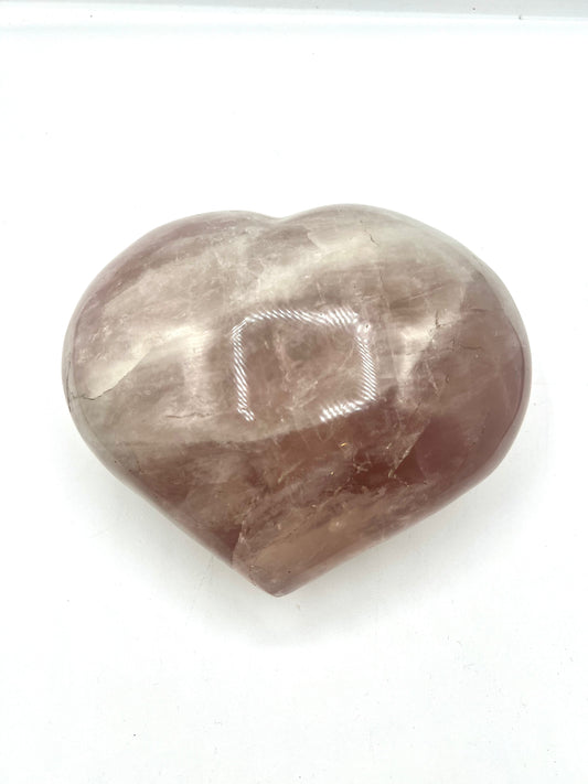 Large Rose Quartz Crystal Heart 7.5" x 6.5" | Natural Healing Stone for Love, Self-Care & Emotional Balance