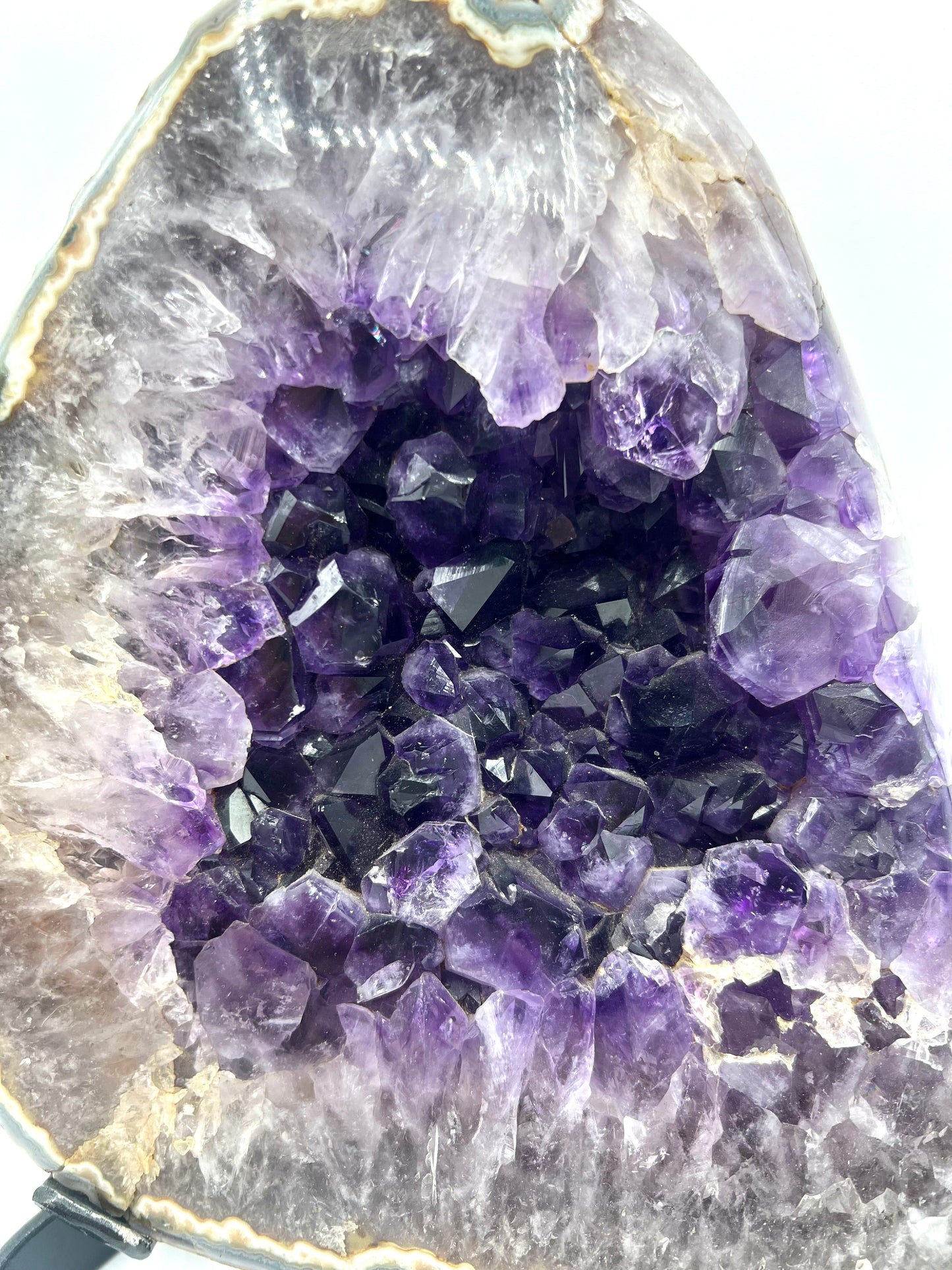 Large Amethyst Healing Crystal Rock Table top Home Office Decor 10" tall