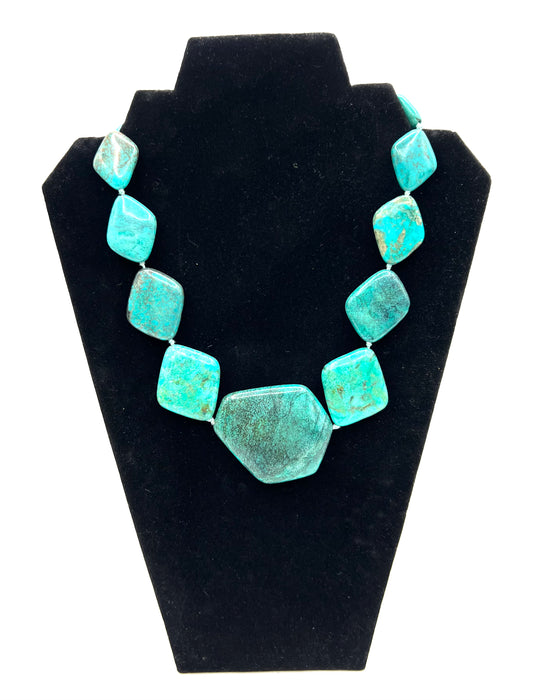Chrysocolla Crystal Bib Large Necklaces Statement Jewelry Healing crystals