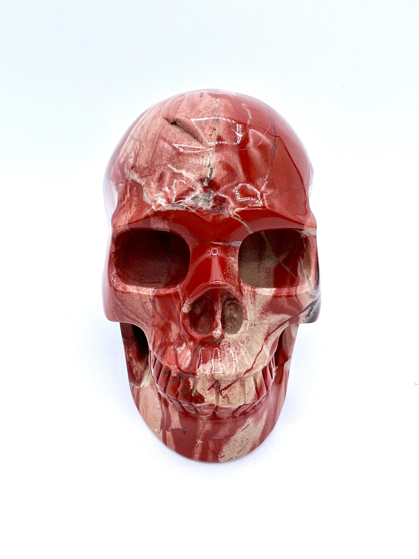 Brecciated Jasper Large Skull Healing Crystal Table top Grounding g Stone Root Chakra