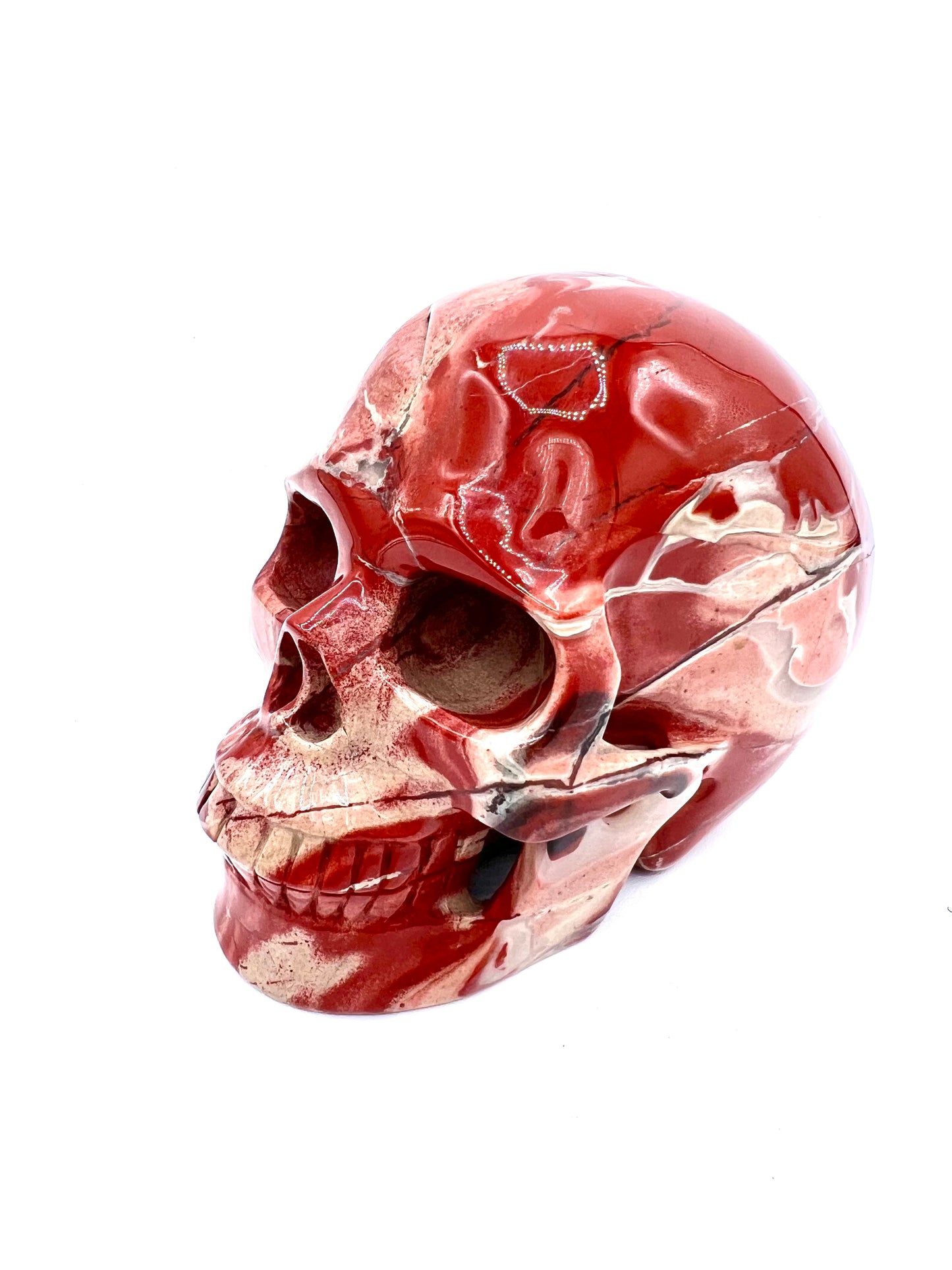 Brecciated Jasper Large Skull Healing Crystal Table top Grounding g Stone Root Chakra