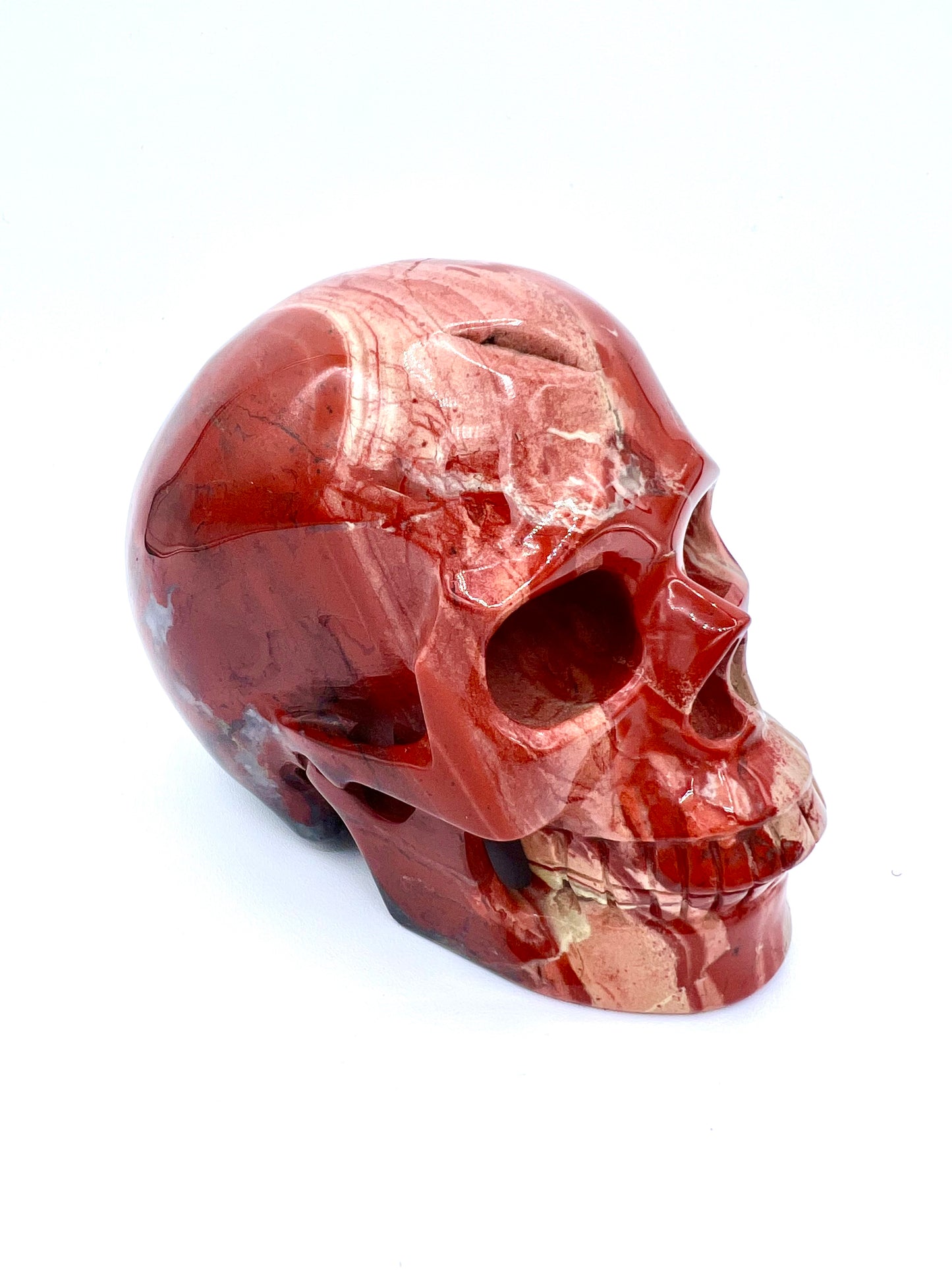 Brecciated Jasper Large Skull Healing Crystal Table top Grounding g Stone Root Chakra
