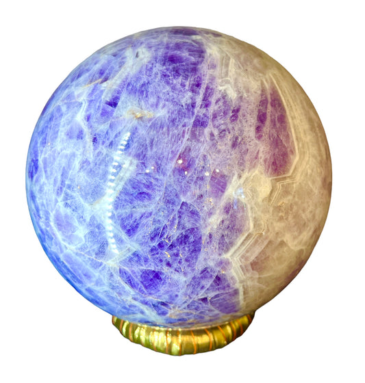 Large Round Amethyst Crystal Ball For Table Top Decor 9" by 9"