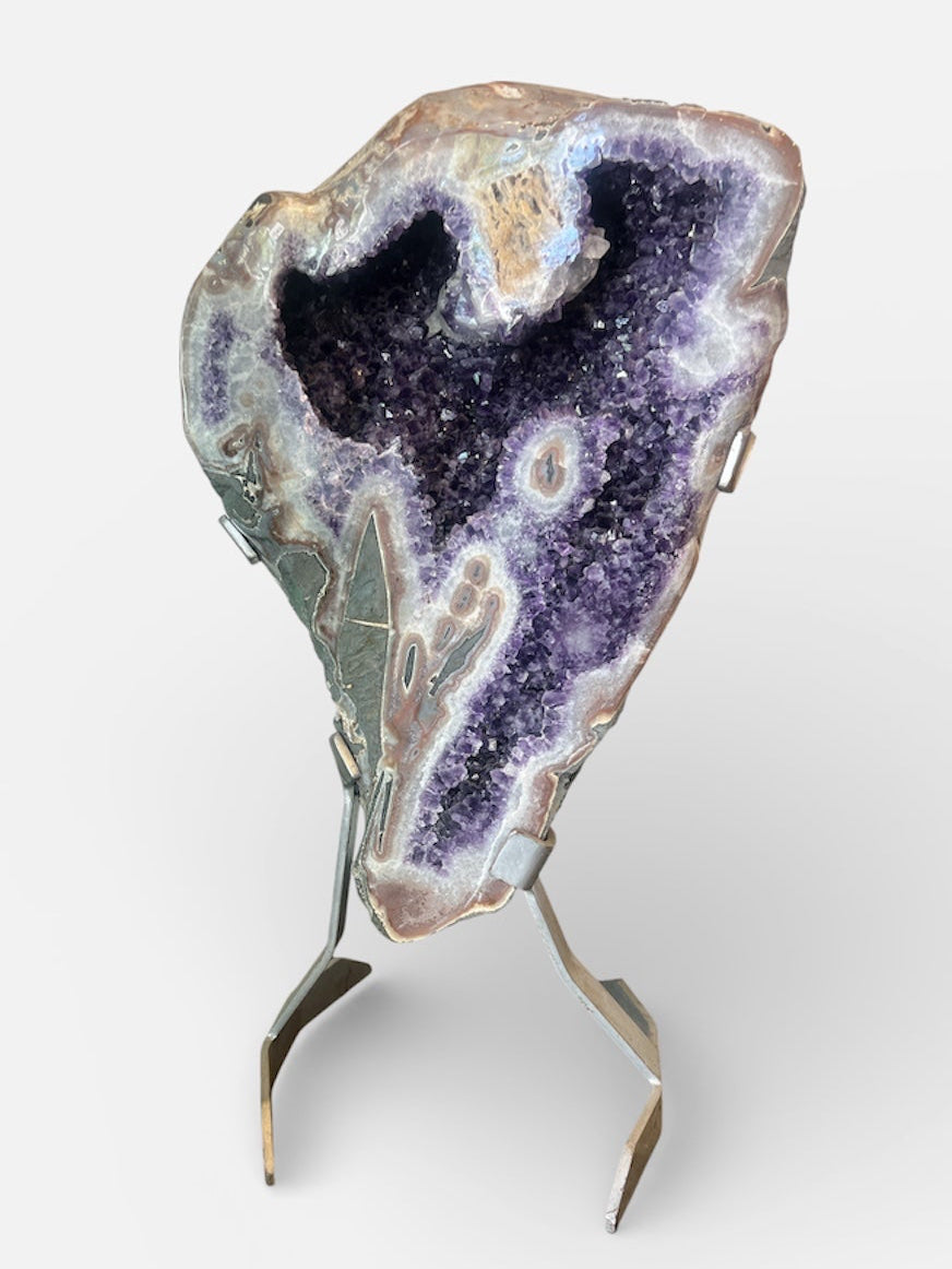 Large Amethyst Standing Huge Crystal Rock Powerfull Healing Crystal For Homne or Business 35" tall