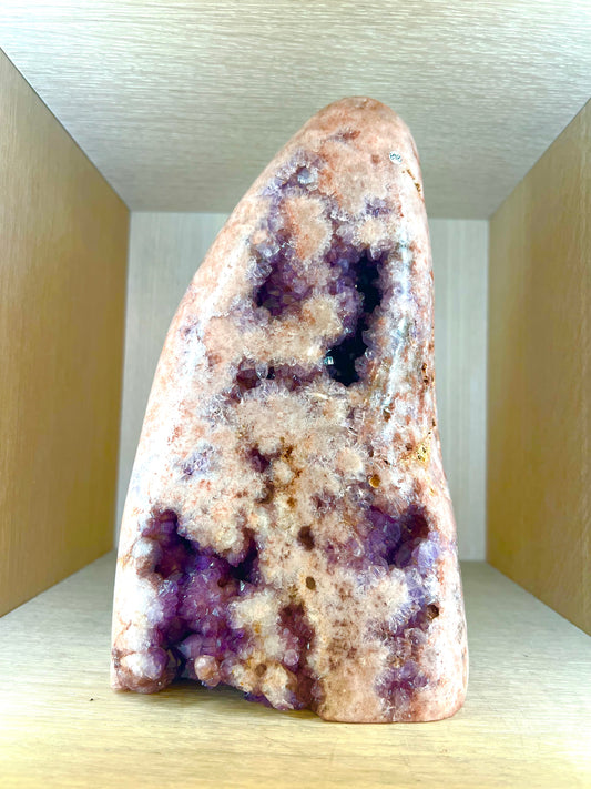Pink Amethyst Large Crystal Rock for Table top Home Decor