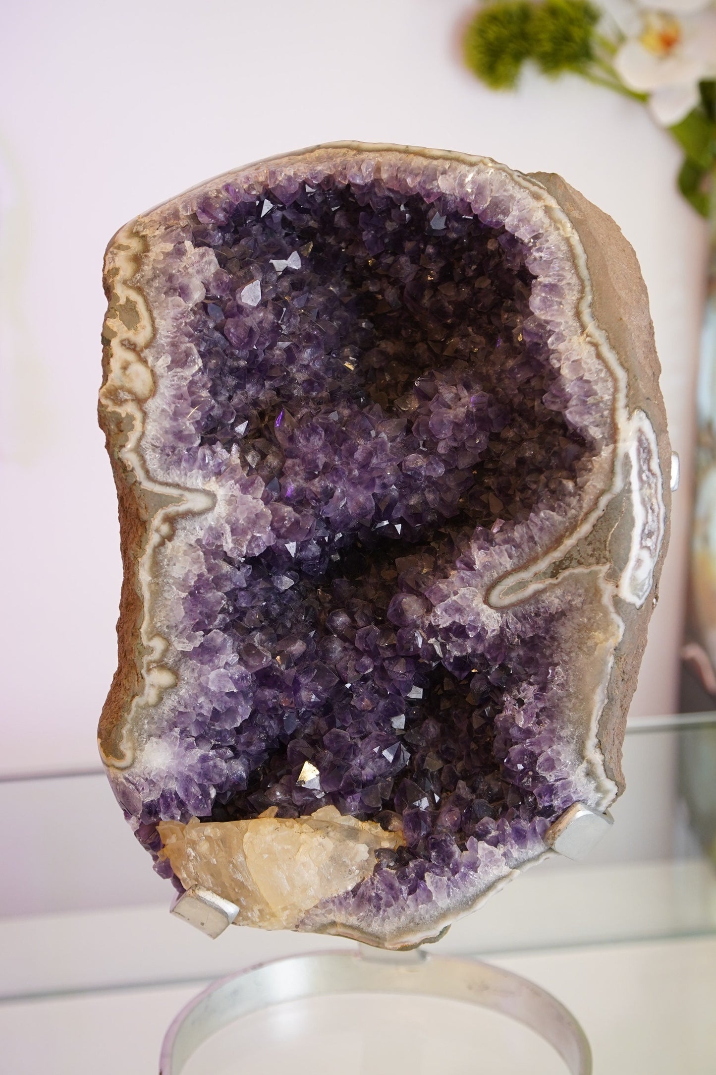 Large Amethyst Geode with Stand