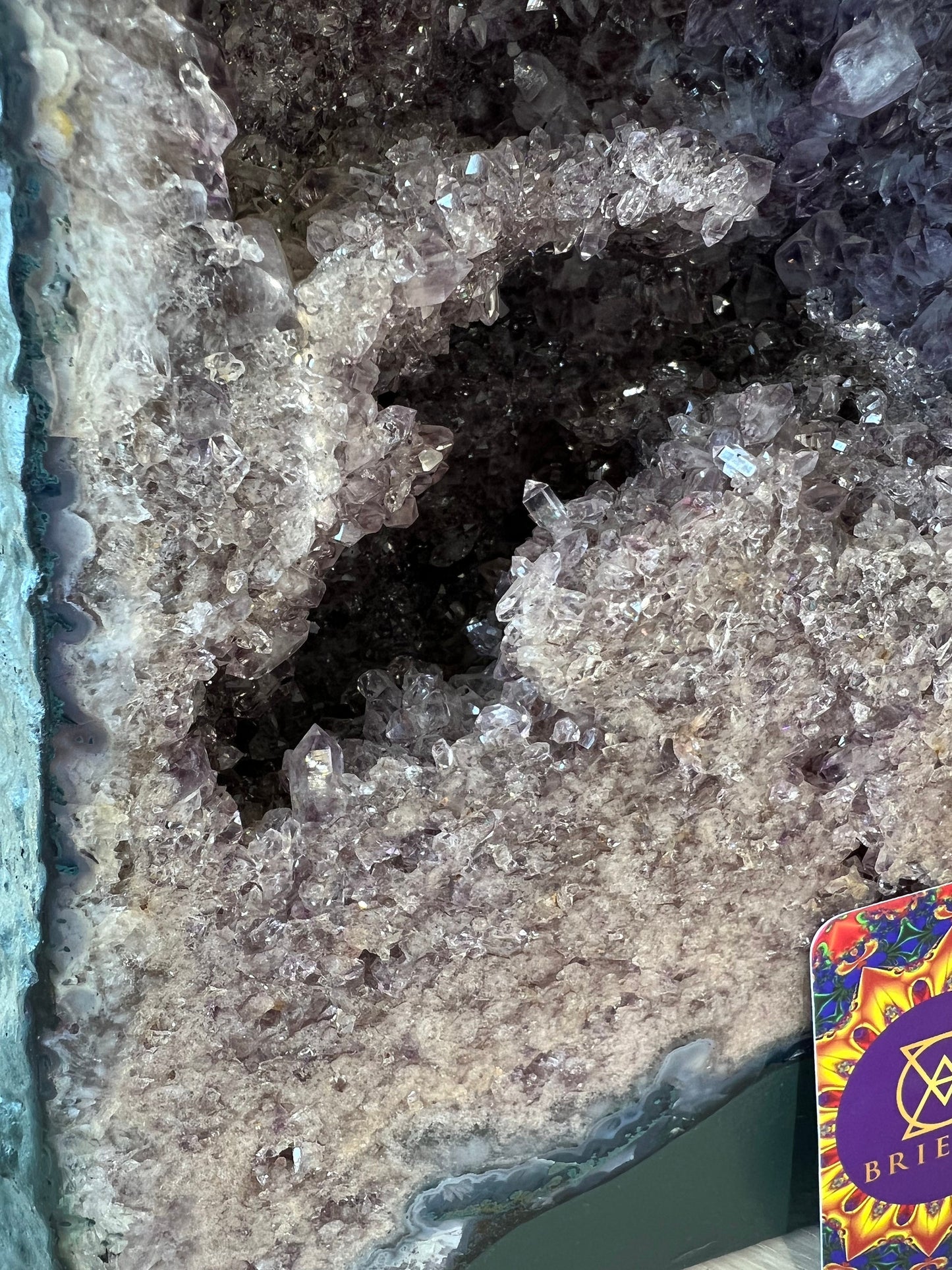 CrystalLarge Amethyst Geode Crystal Natural self-standing rock for tabletop home decor healing stone 33.35lb 15" high