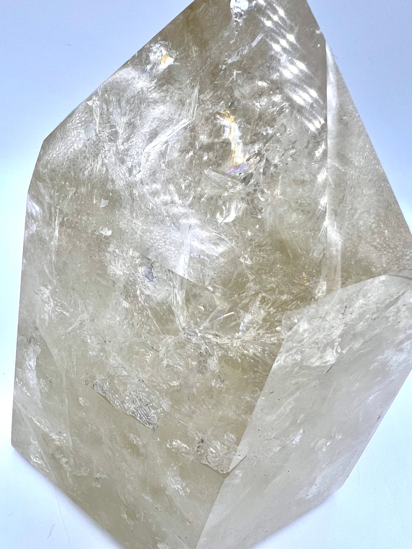 7.2lb  Large Standing Clear Quartz Crystal Tabletop Huge Healing Stone Home decor 6.5" tall