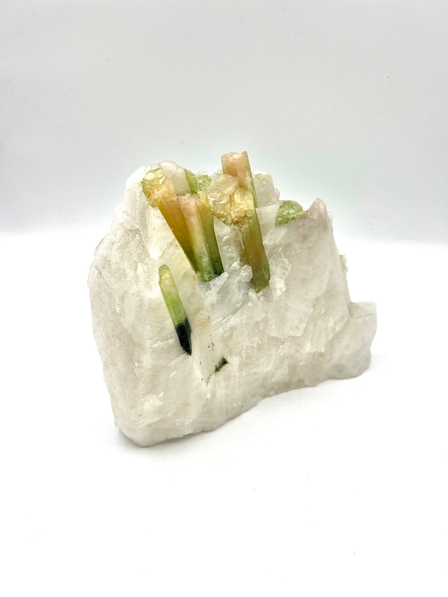 Raw Natural Watermelon Tourmaline Matrix on Quartz Stone Rough Healing Quartz Mineral specimen Higher Heart Awakening Clearing Heart Chakra