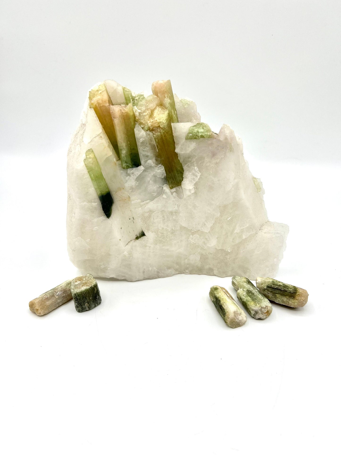 Raw Natural Watermelon Tourmaline Matrix on Quartz Stone Rough Healing Quartz Mineral specimen Higher Heart Awakening Clearing Heart Chakra