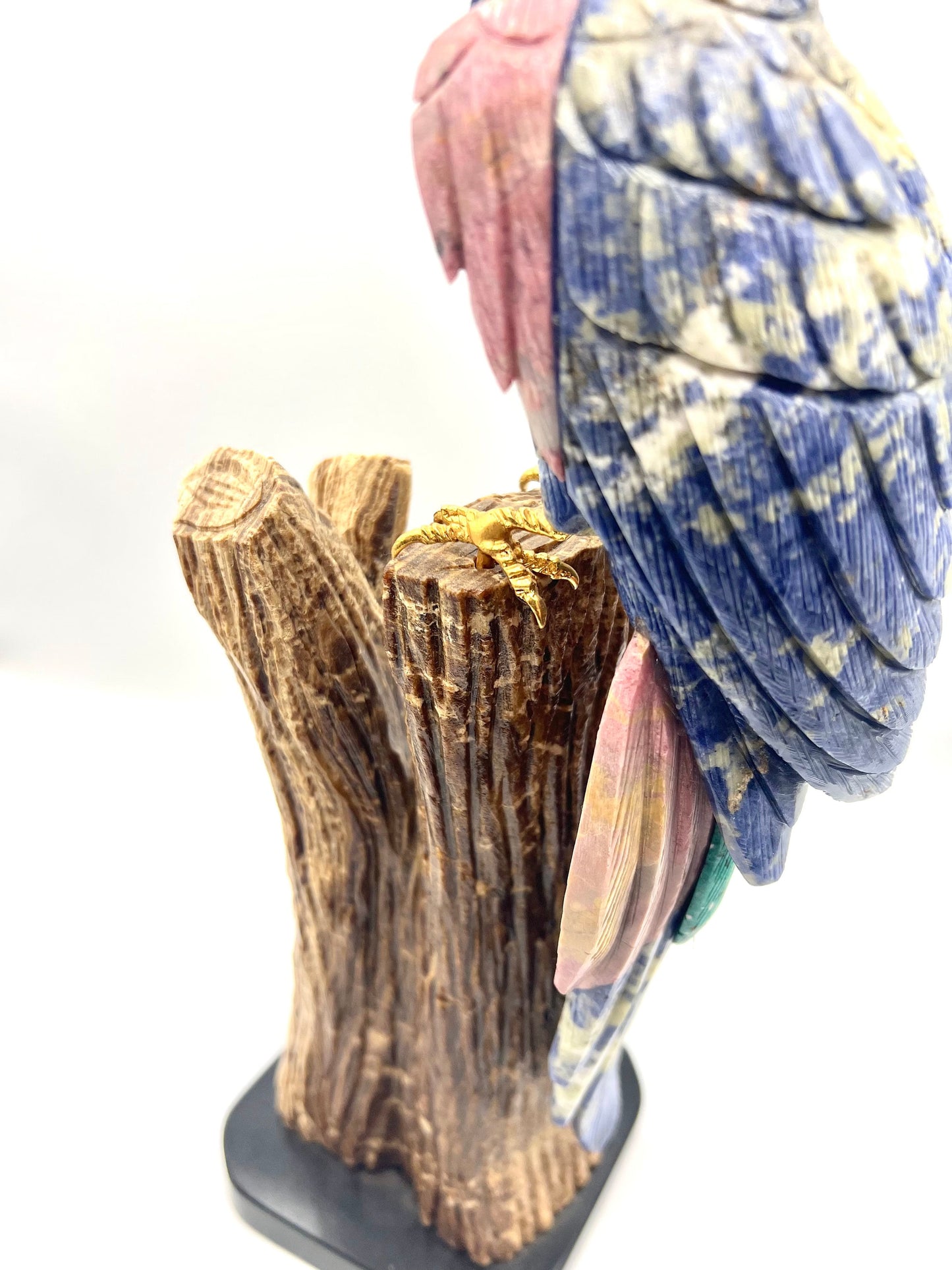 Crystal Gemstone Parrot Bird -lapis lazuli gemstone -crystals -healing stones -gemstones-House worming gift for good luck Standing Figurine