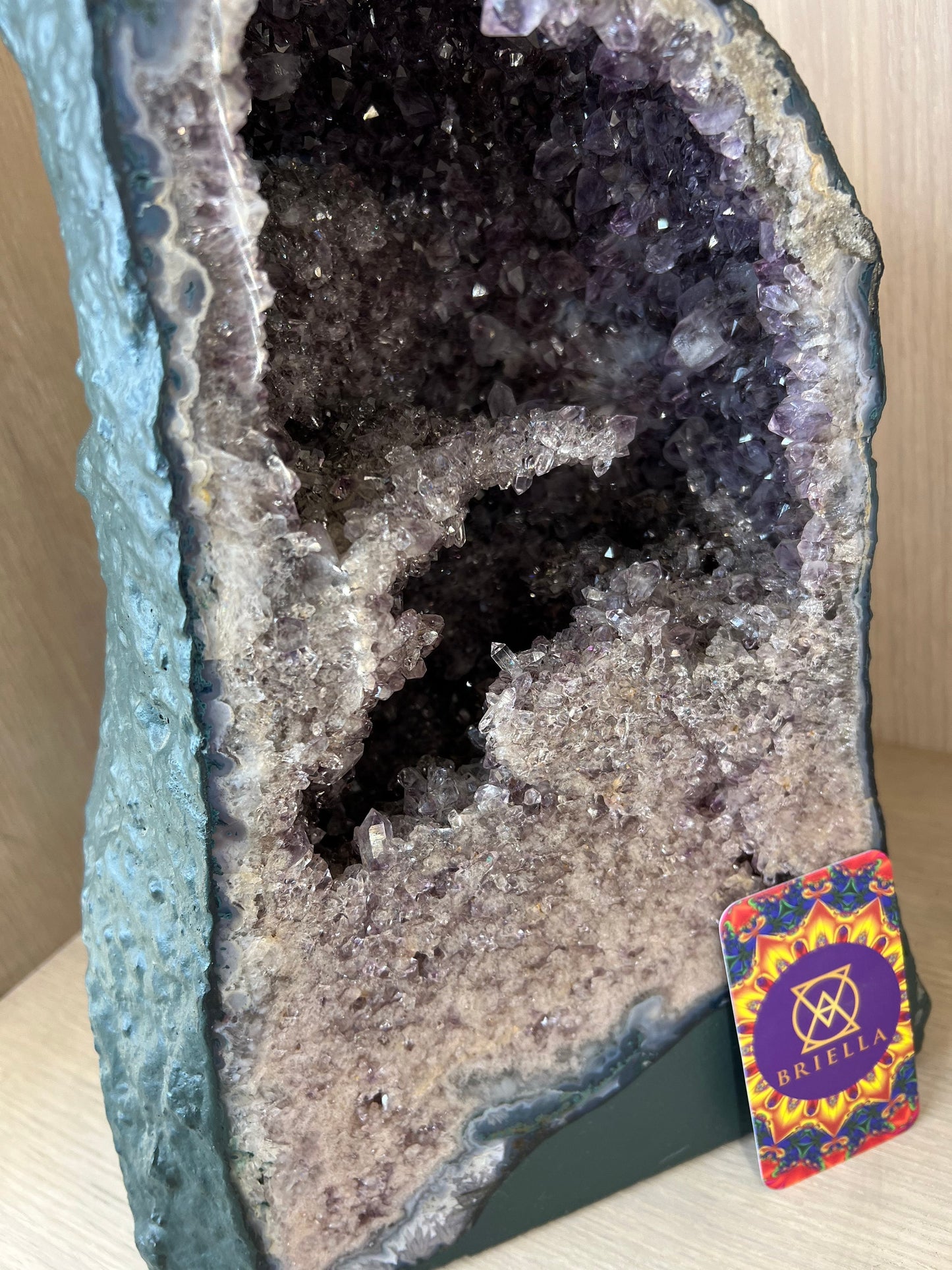 CrystalLarge Amethyst Geode Crystal Natural self-standing rock for tabletop home decor healing stone 33.35lb 15" high