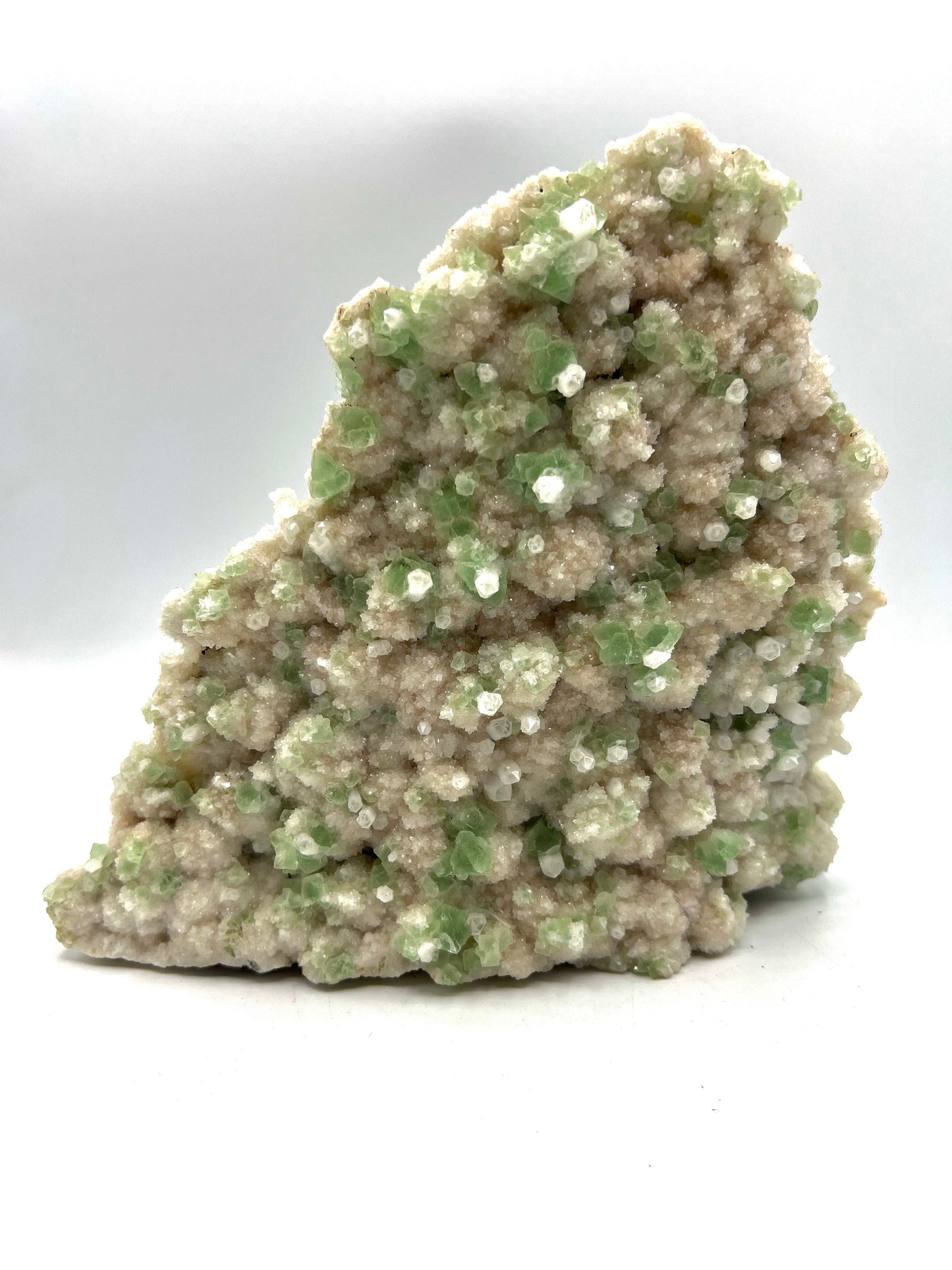 Large Green Apophyllite Cluster Crystal Rock for healing and bringing peace, harmony, and abundance in your life tabletop Gift