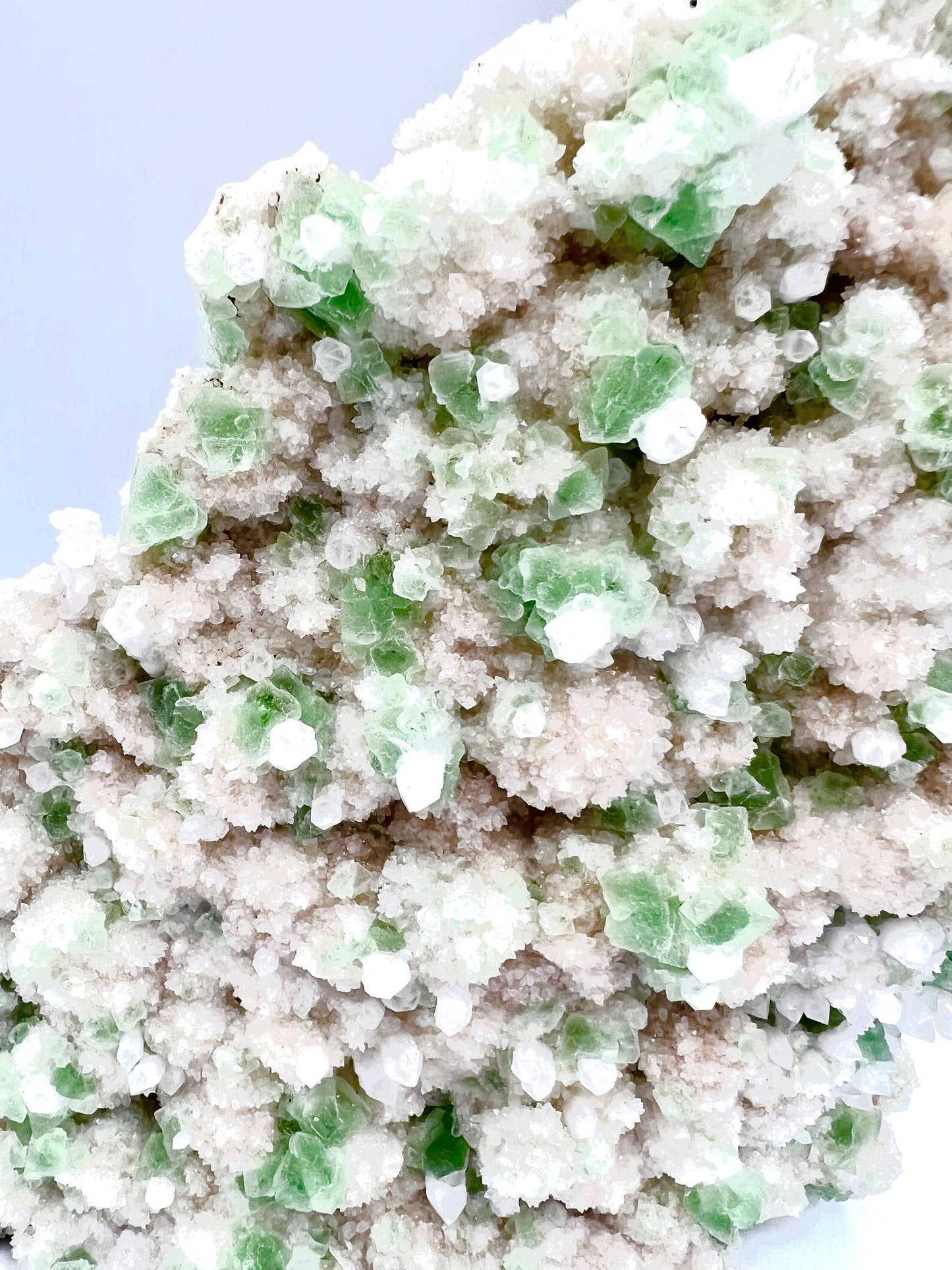 Large Green Apophyllite Cluster Crystal Rock for healing and bringing peace, harmony, and abundance in your life tabletop Gift