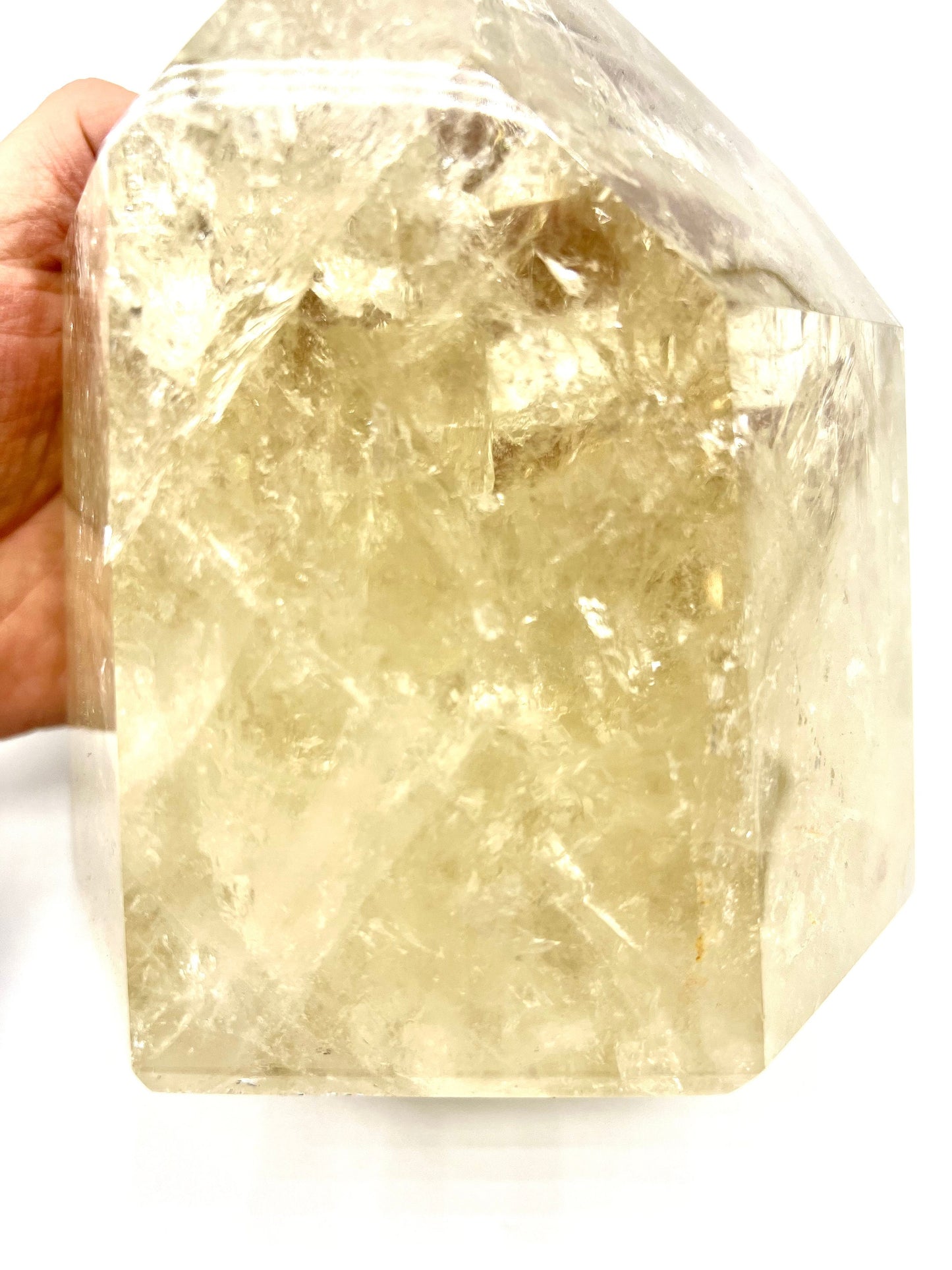 7.2lb  Large Standing Clear Quartz Crystal Tabletop Huge Healing Stone Home decor 6.5" tall
