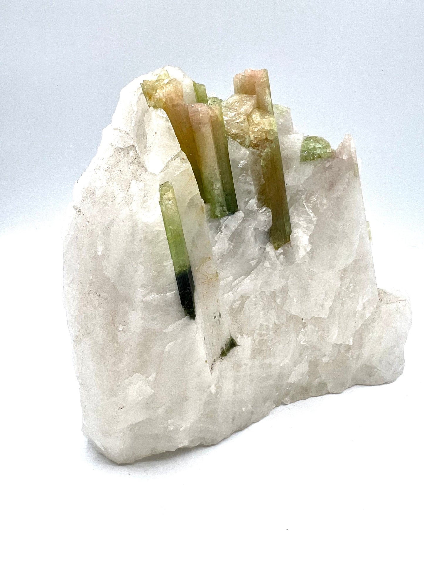Raw Natural Watermelon Tourmaline Matrix on Quartz Stone Rough Healing Quartz Mineral specimen Higher Heart Awakening Clearing Heart Chakra