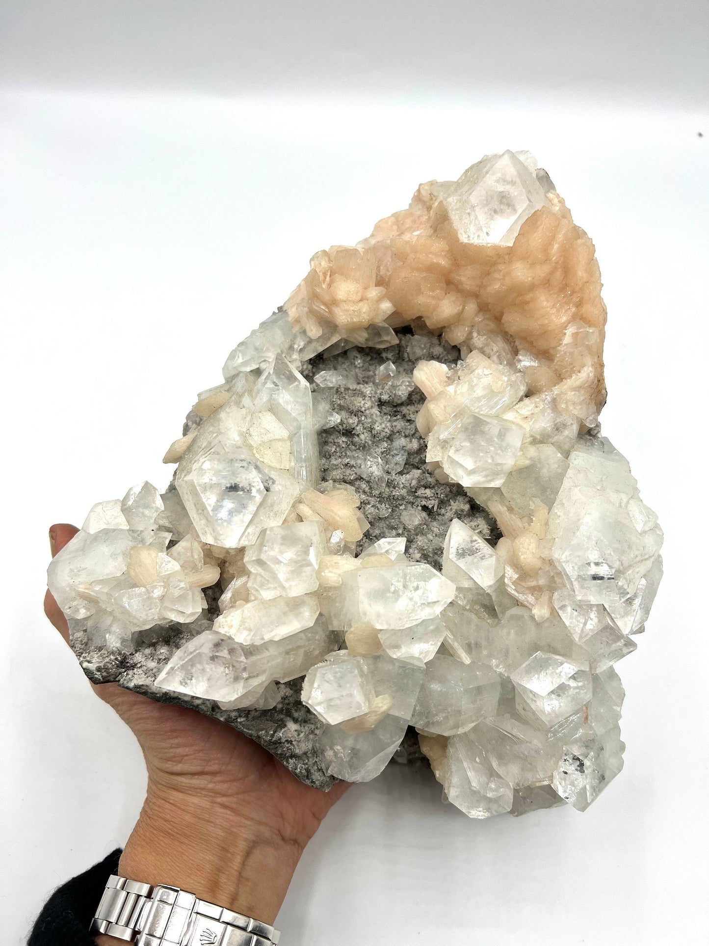 Large Apophyllite Crystal Cluster Healing Anxiety and Stress Table top crystals 6.9lb