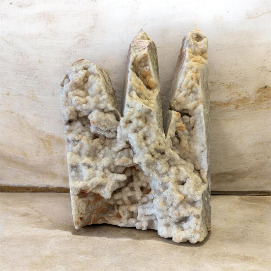 Large Natural Druzy Quartz Crystal Tower Formation – Sparkling Geode Statement Piece