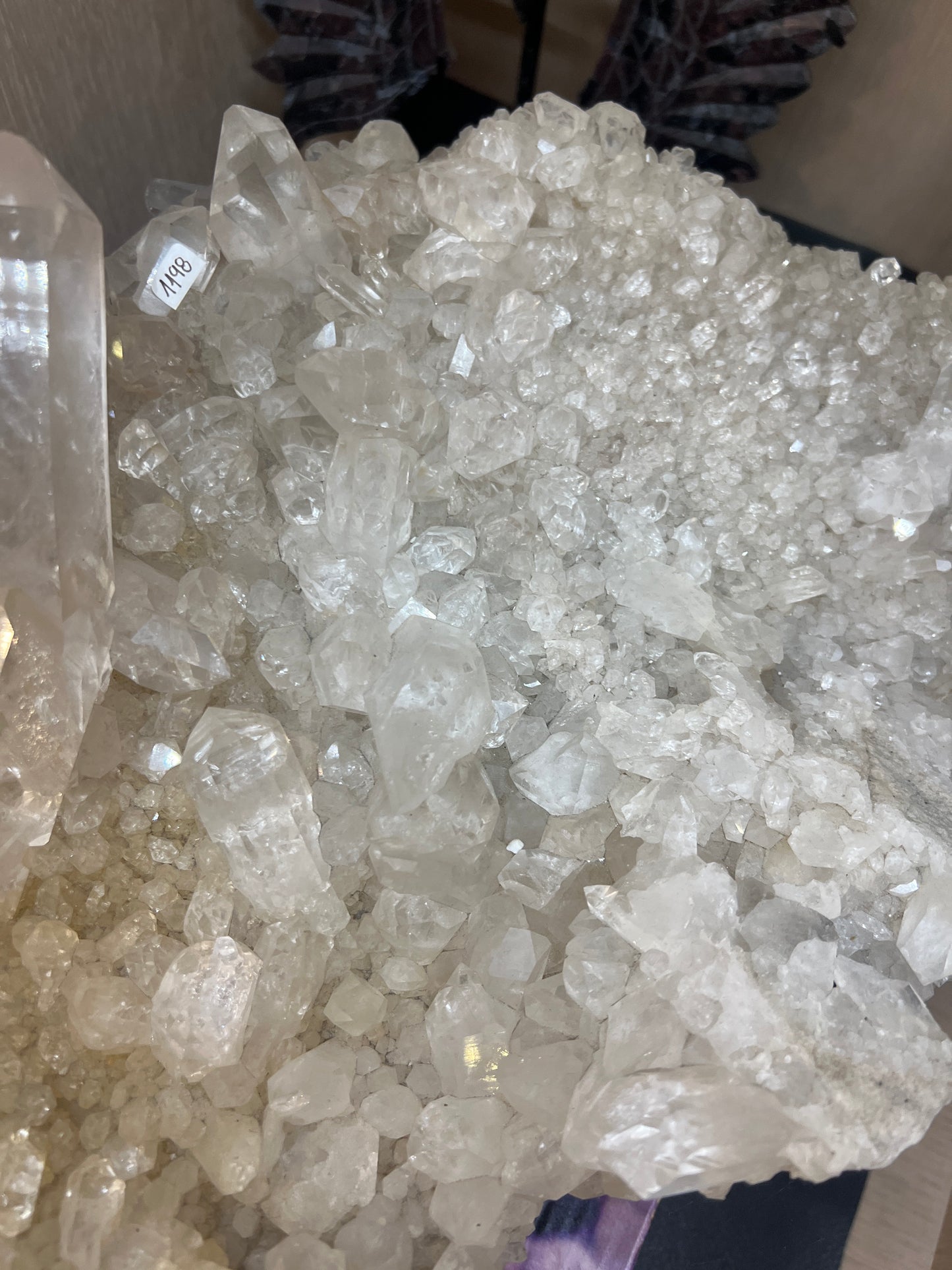 Large Natural Clear Quartz Crystal Cluster – Raw Statement Specimen Healing Crystal Home Décor