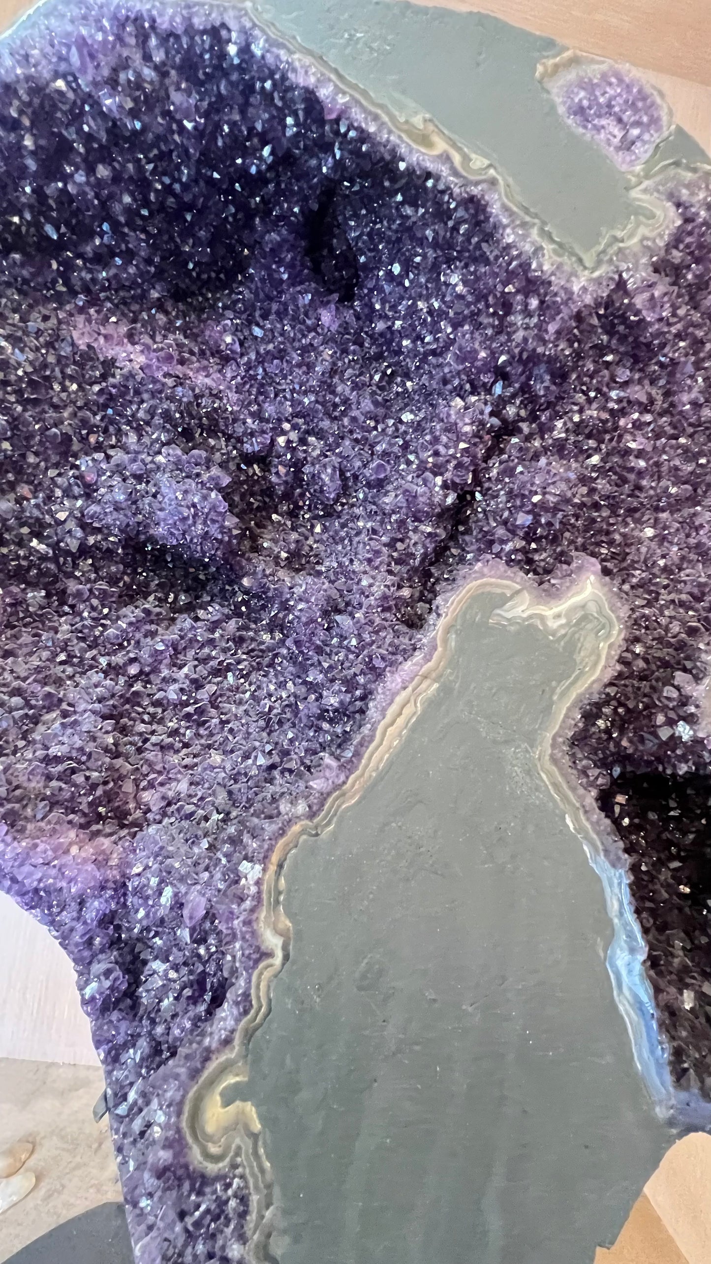 Large Black Amethyst Crystal Table Top or Floor Decoration Fro Home Healing Crystals