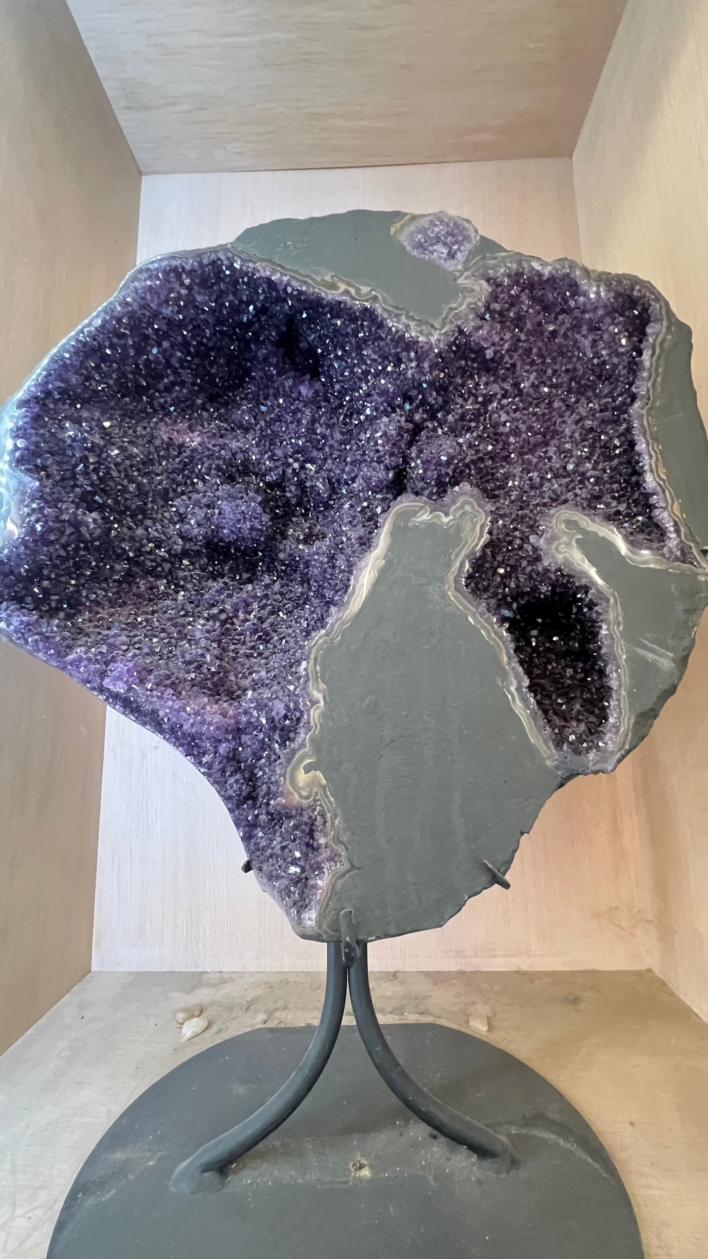 Large Black Amethyst Crystal Table Top or Floor Decoration Fro Home Healing Crystals