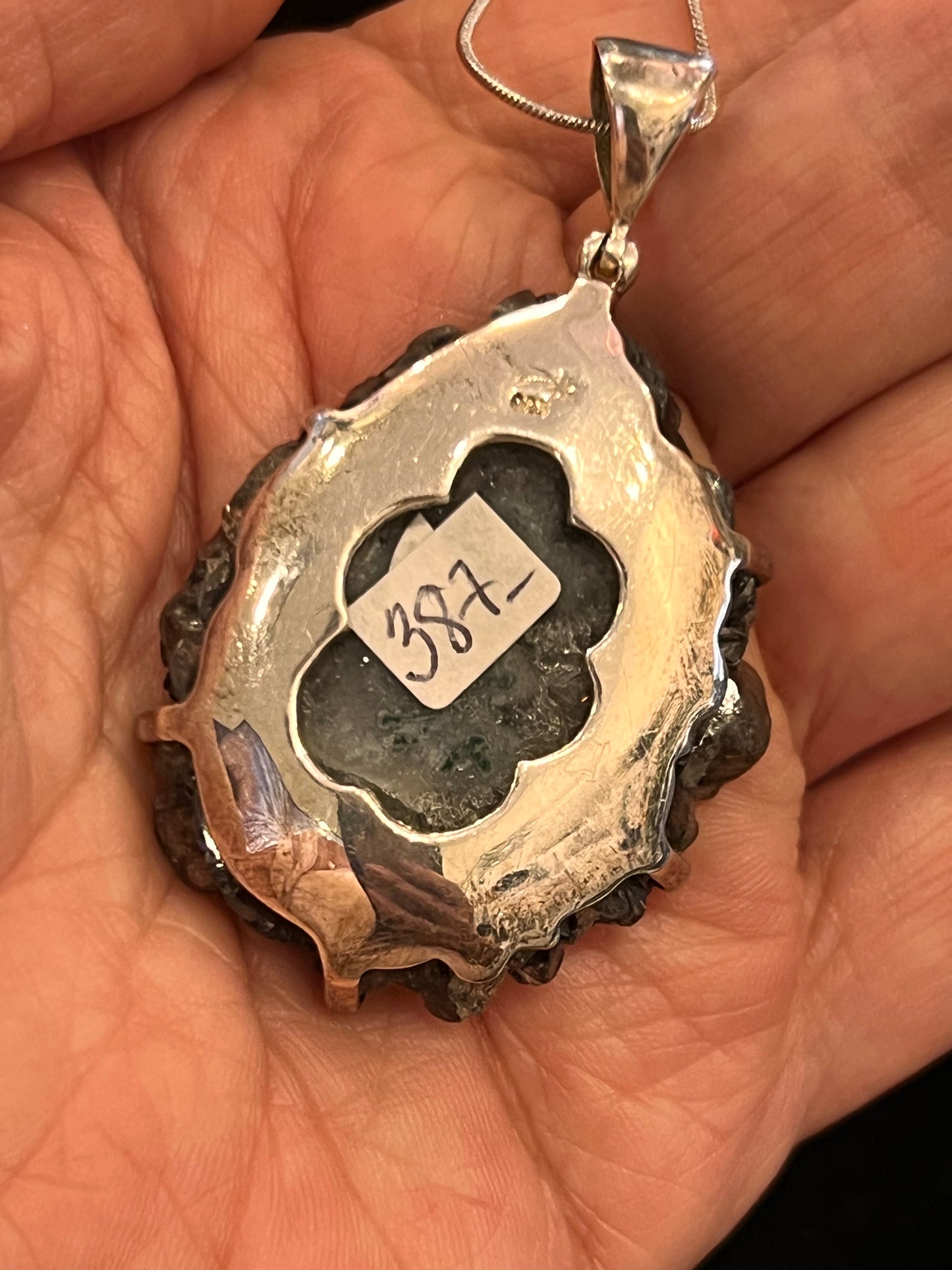 925 Sterling Silver Natural Solar Quartz Druzy Pendant | Stalactite Quartz Slice | One-of-a-Kind Crystal Necklace