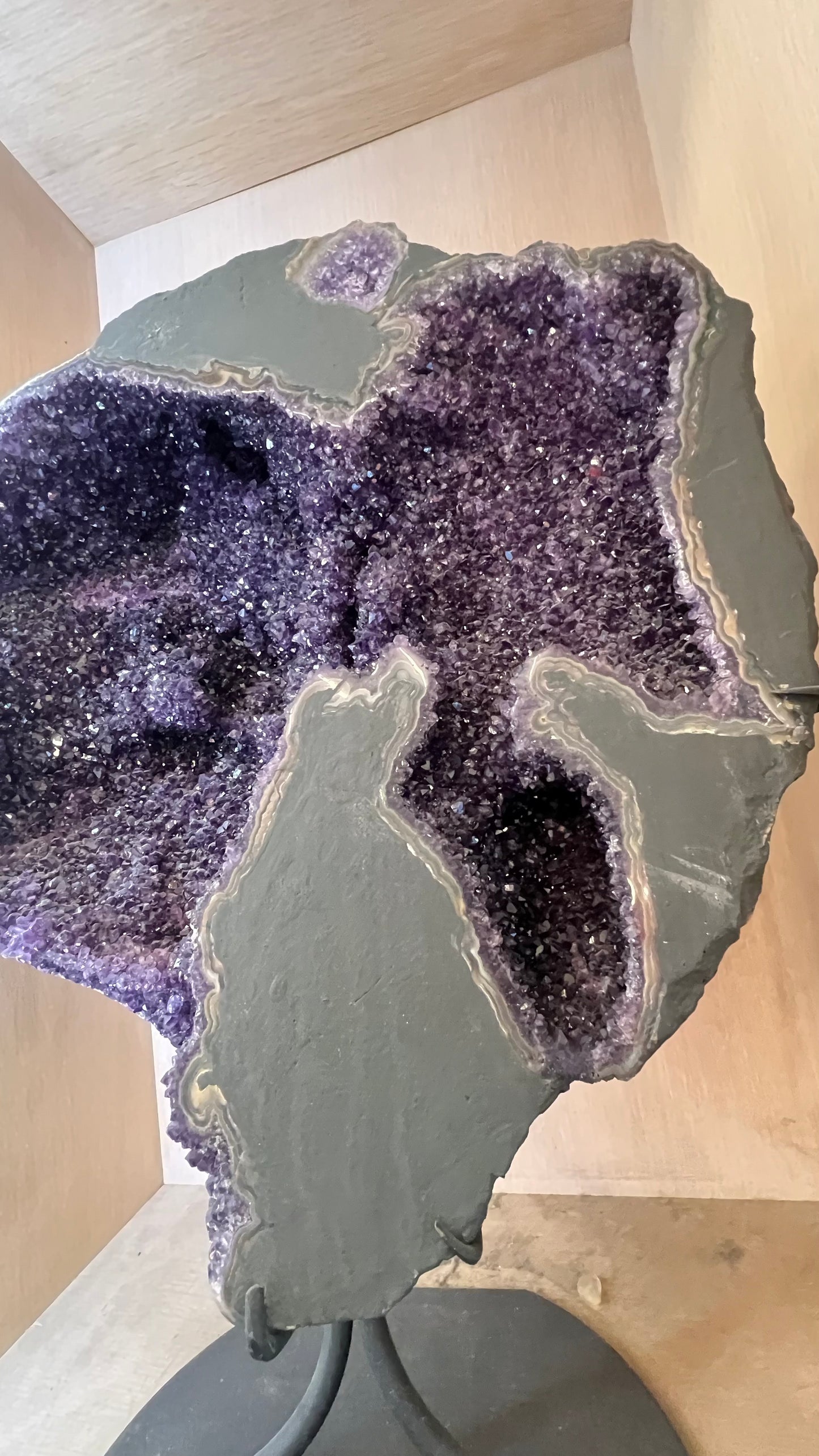 Large Black Amethyst Crystal Table Top or Floor Decoration Fro Home Healing Crystals