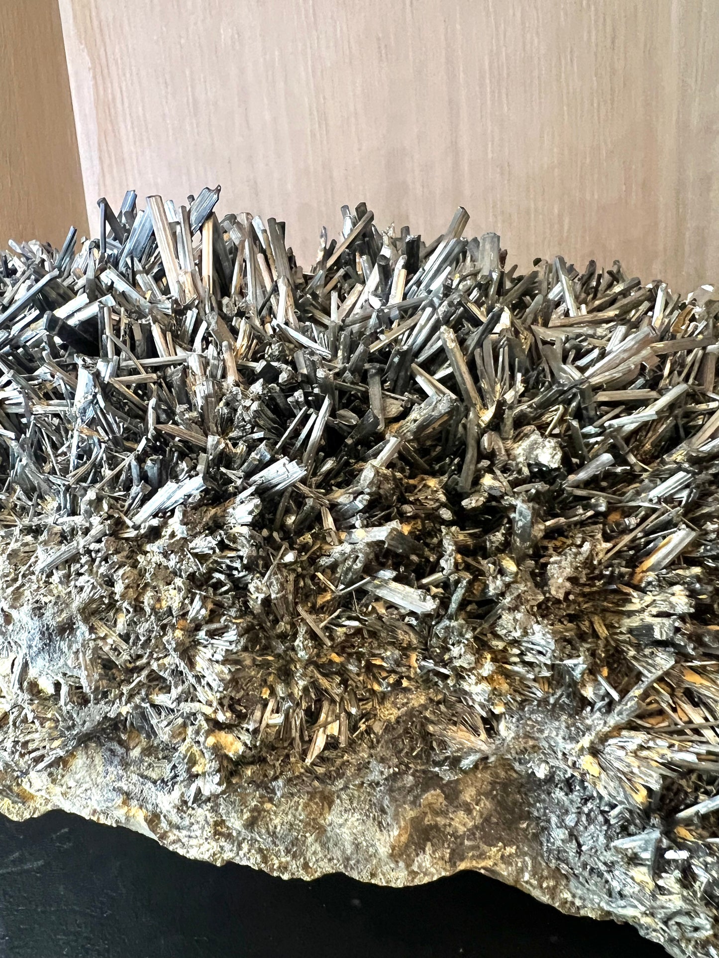 Large Stibnite Healing Crystal Cluster Table Top Raw Natural