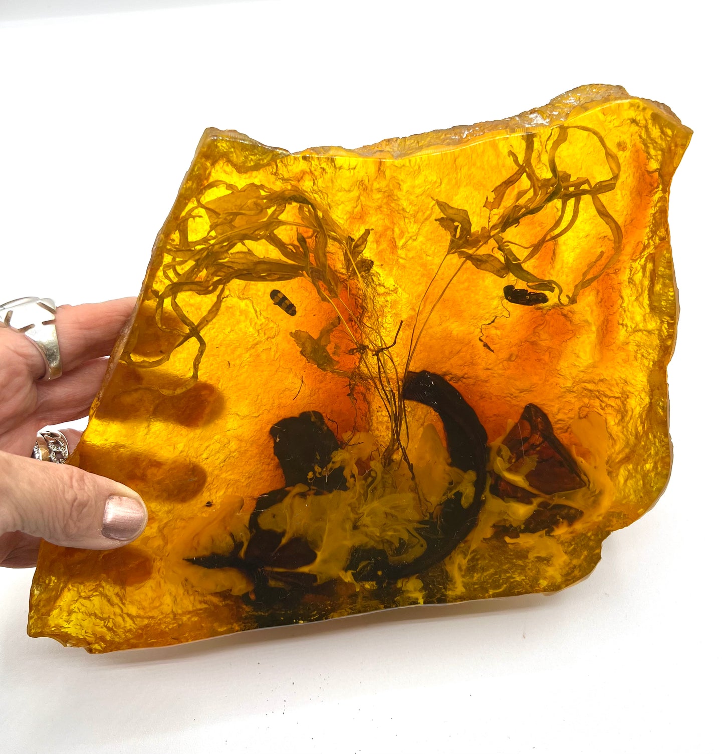 X Large Amber Table Top For Healing Crystal