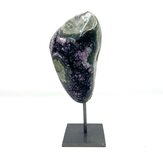 Amethyst Table top Crystal Rock On Stand 8" tall