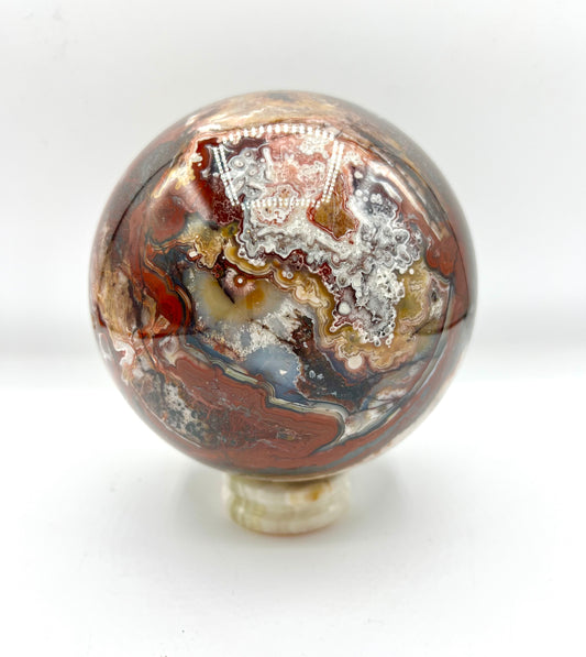 Brachiated Jasper Sphere Large Crystal Rock Table top home decor Gift office 5.5"