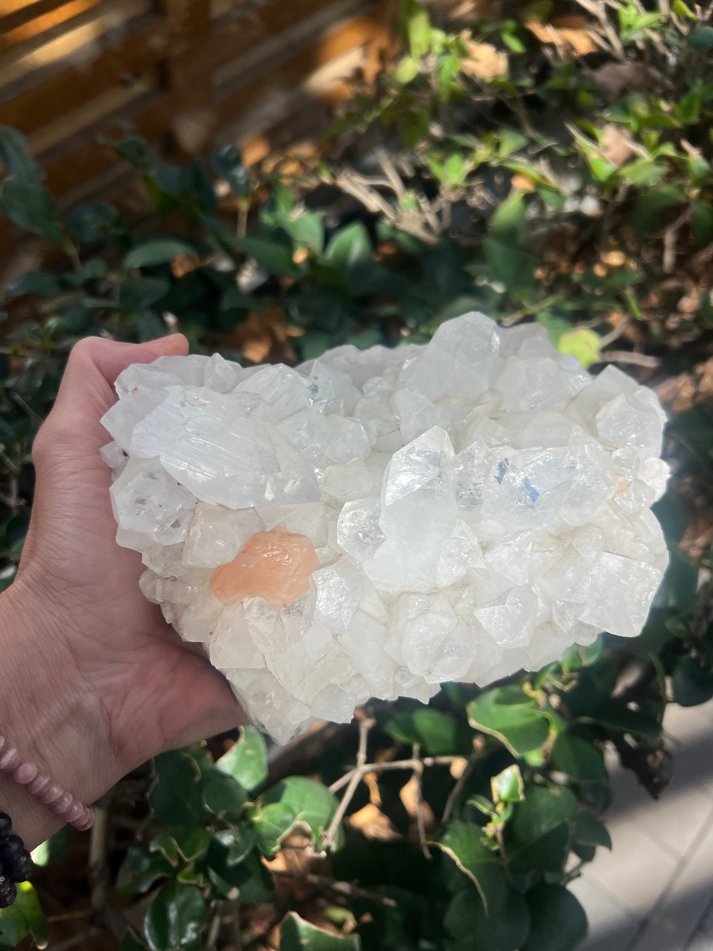 Large Stilbite Cluster natural Rock Healing Crystal Raw Table top