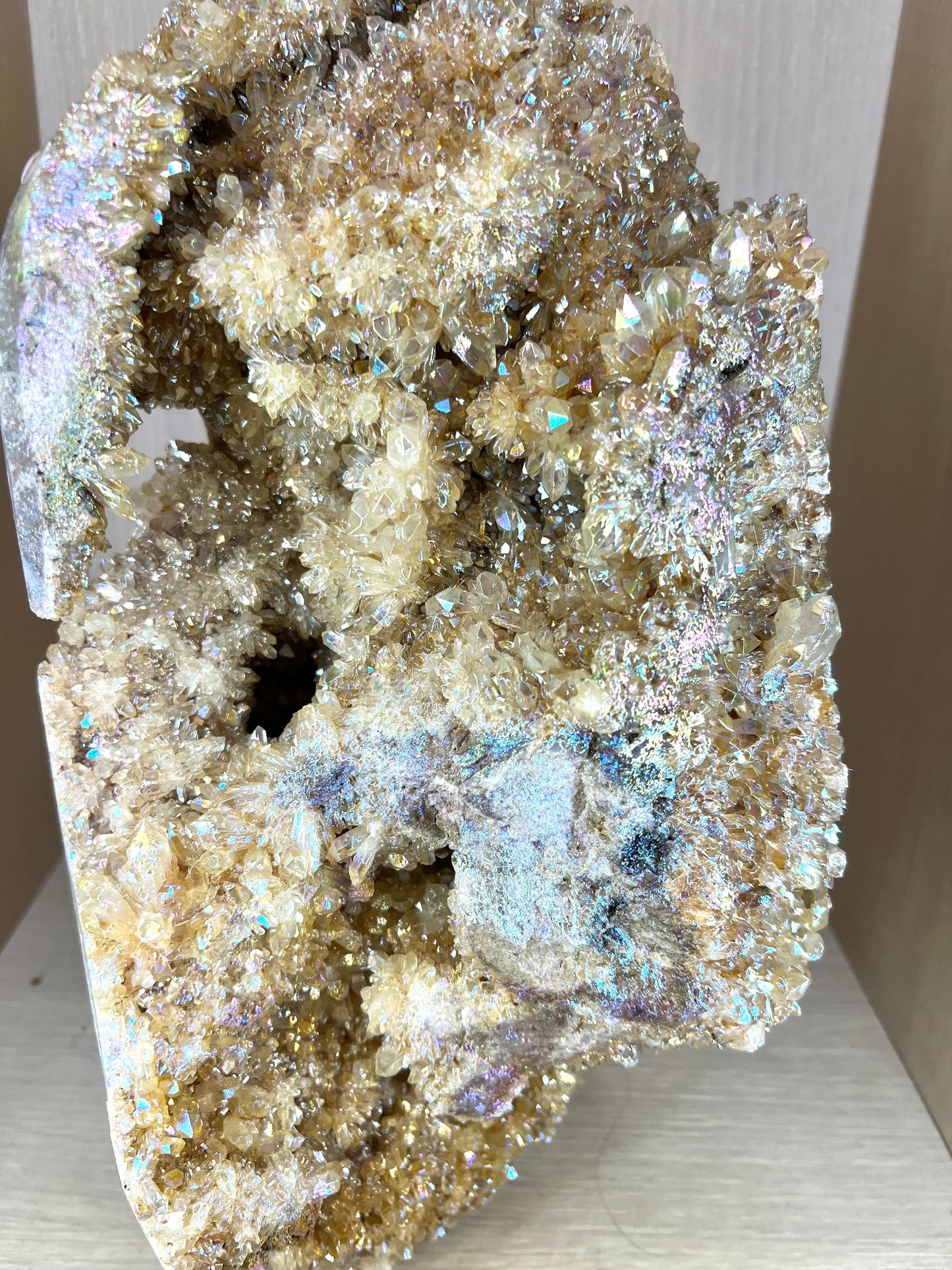 Aura Quartz Crystal Large Table top Cluster balance the chakras and aura Home Decor Bring Peace in to your home