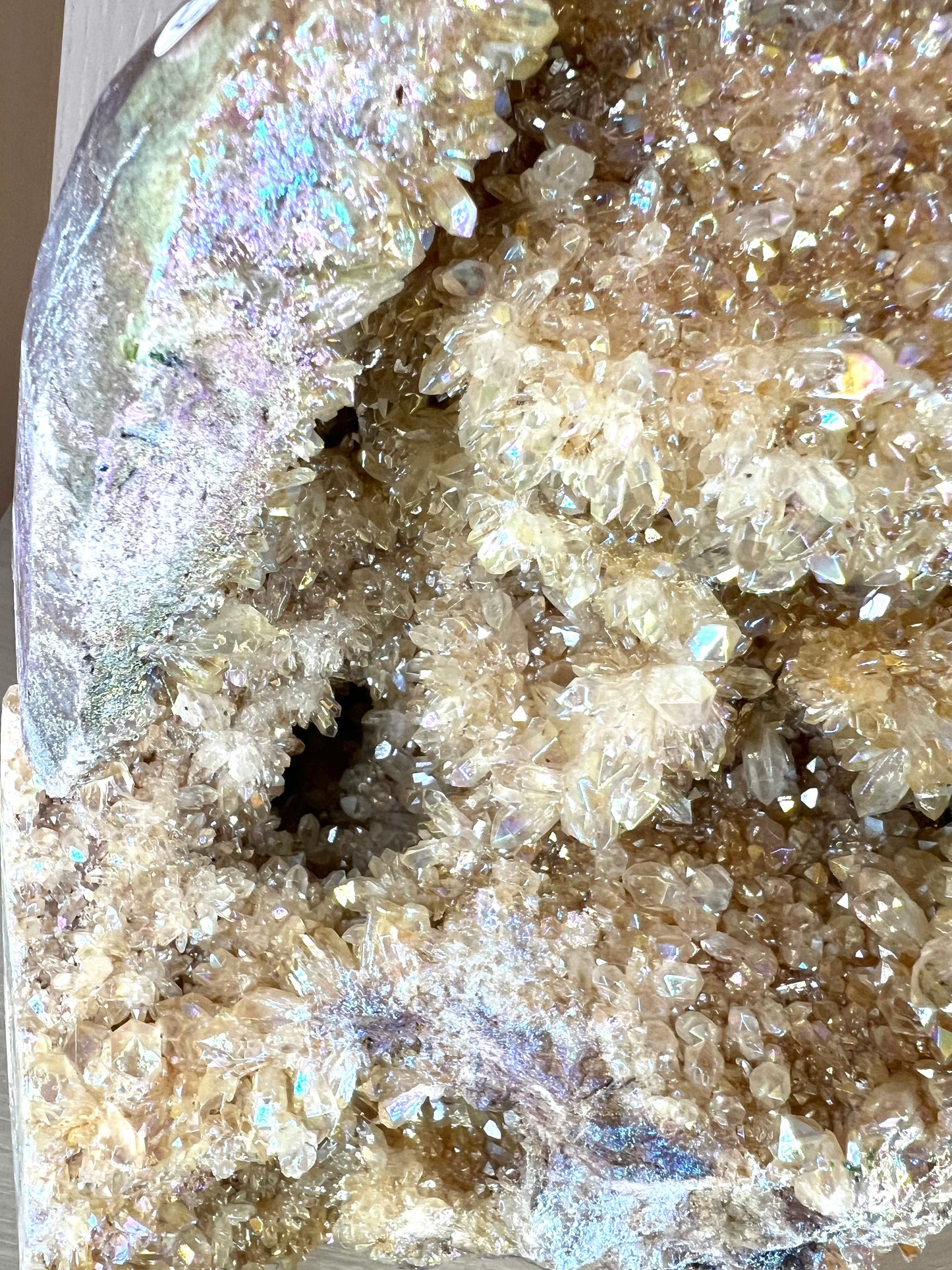 Aura Quartz Crystal Large Table top Cluster balance the chakras and aura Home Decor Bring Peace in to your home