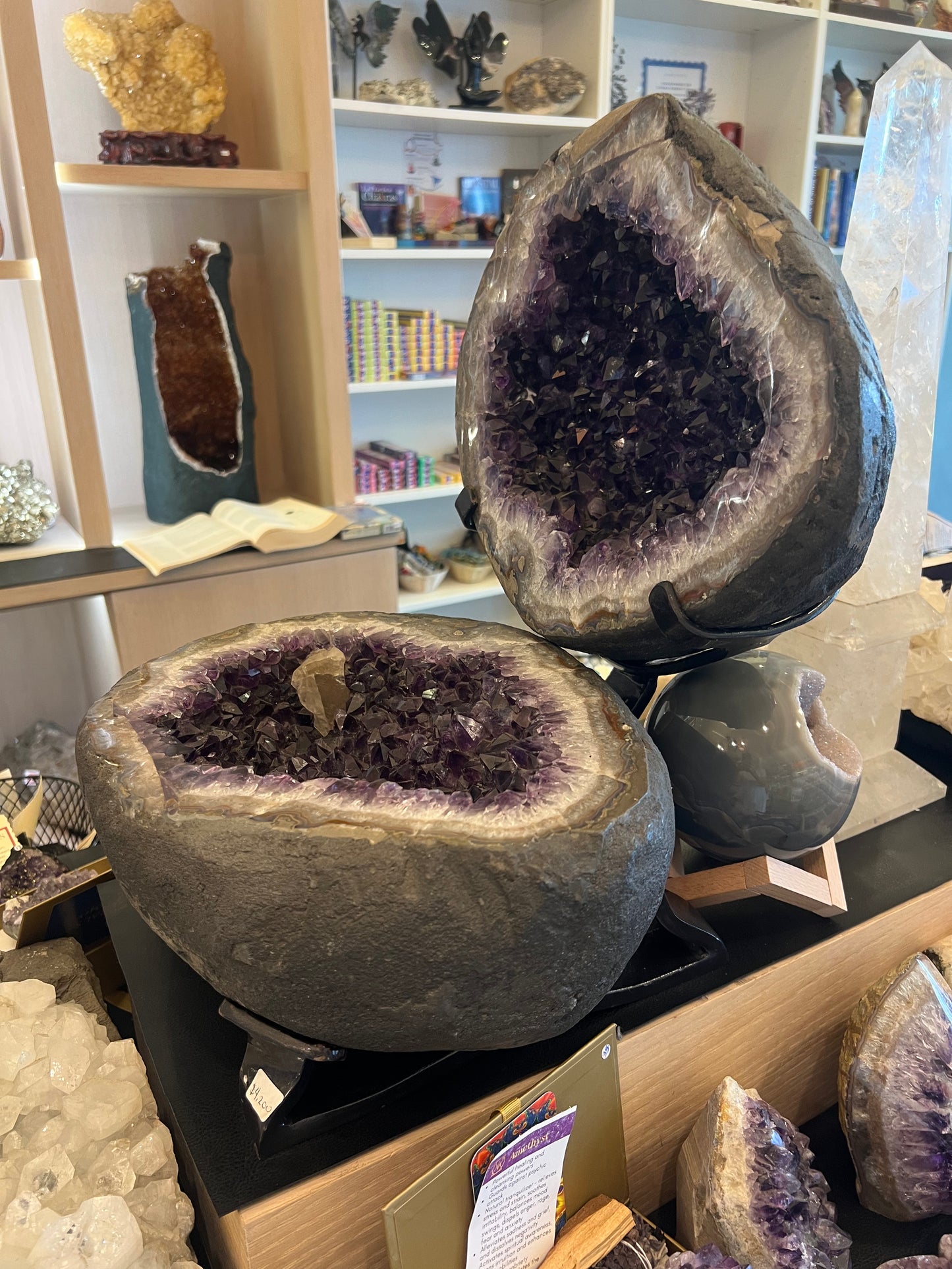Large Amethyst Crystal Geode Table Top Natural Healing Crystal Home Decor Gifts Woodland Hills