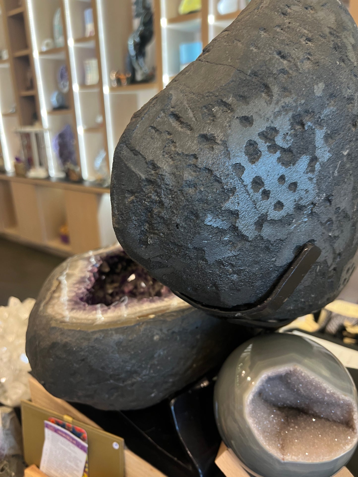 Large Amethyst Crystal Geode Table Top Natural Healing Crystal Home Decor Gifts Woodland Hills