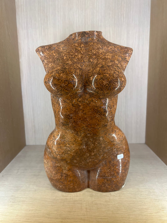 Starburst Jaspert Healing crystal Large Bodice Lady Body Women Devine Feminine Power 12" tall by 7"