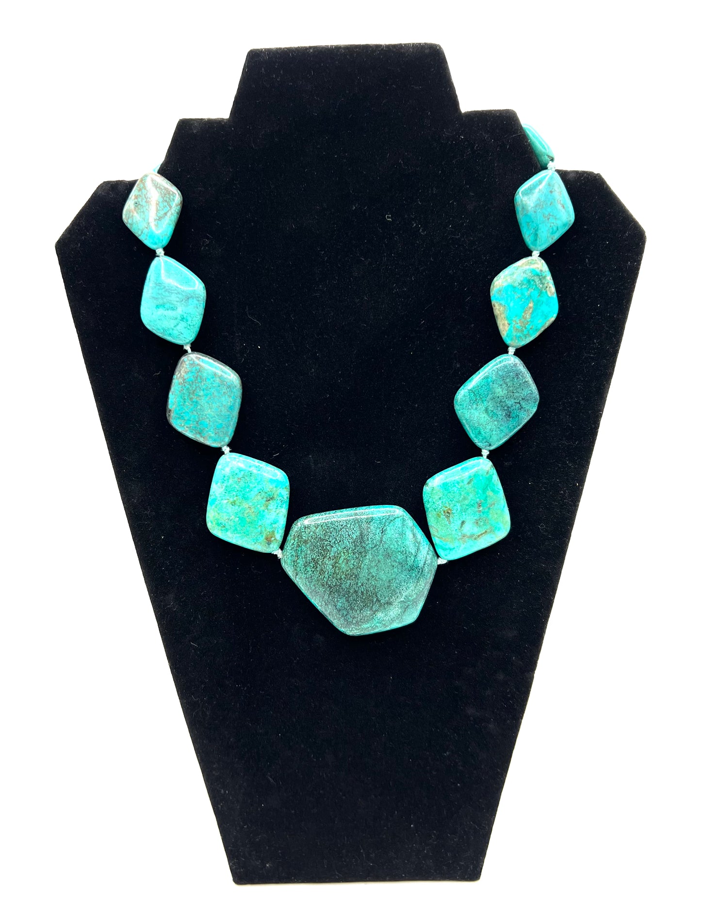 Chrysocolla Crystal Bib Large Necklaces Statement Jewelry Healing crystals