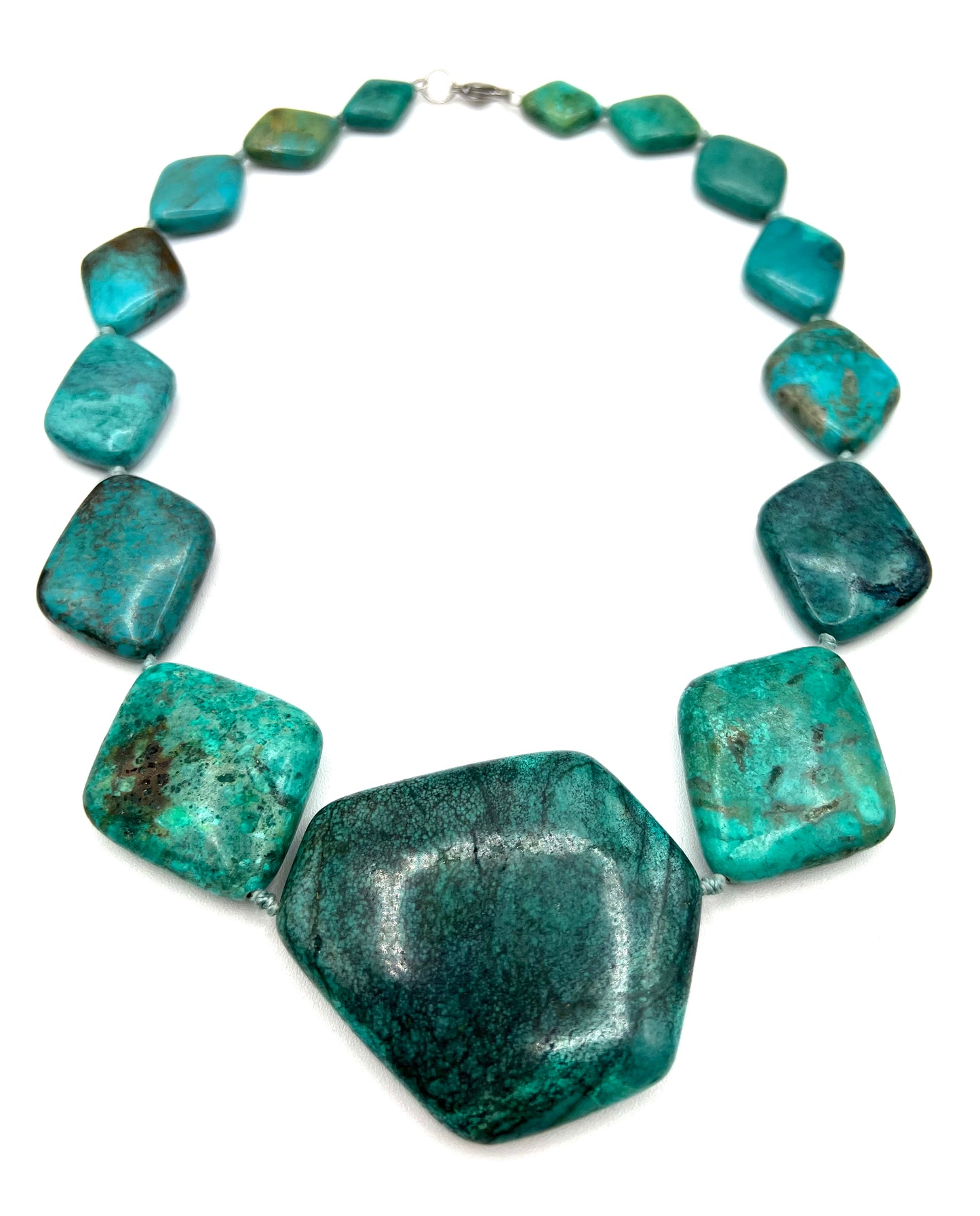 Chrysocolla Crystal Bib Large Necklaces Statement Jewelry Healing crystals