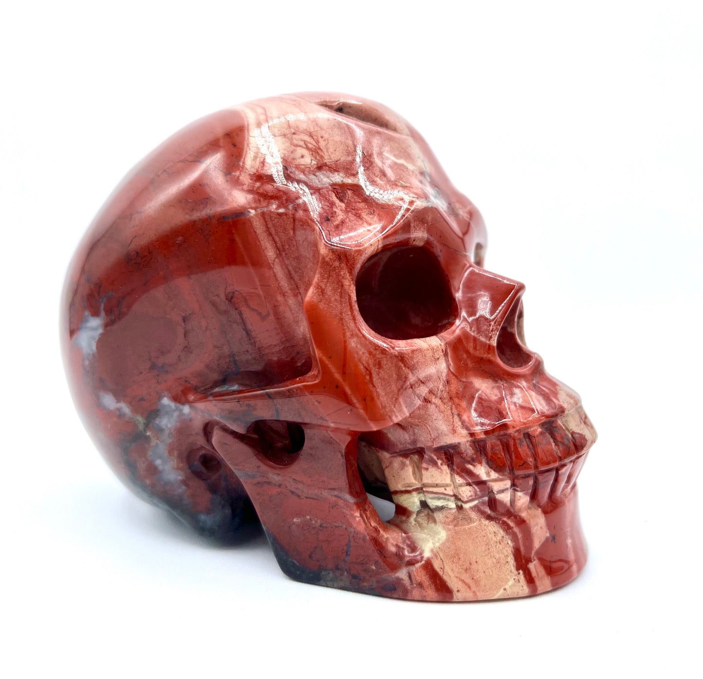 Brecciated Jasper Large Skull Healing Crystal Table top Grounding g Stone Root Chakra