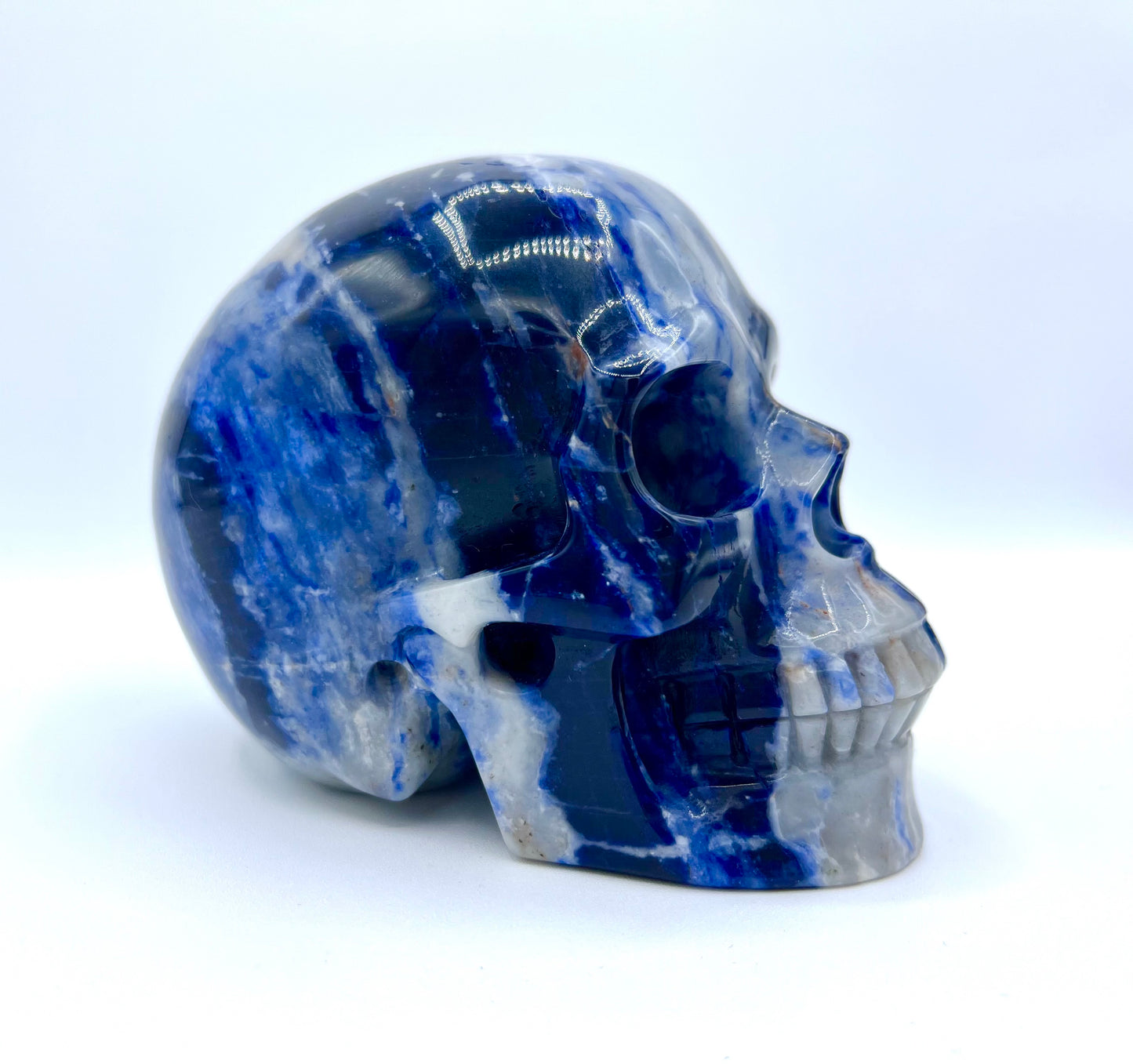 Sunset Sodaliteb Healing Crystal Large Skull Head Table top prosperity, good fortune crystal
