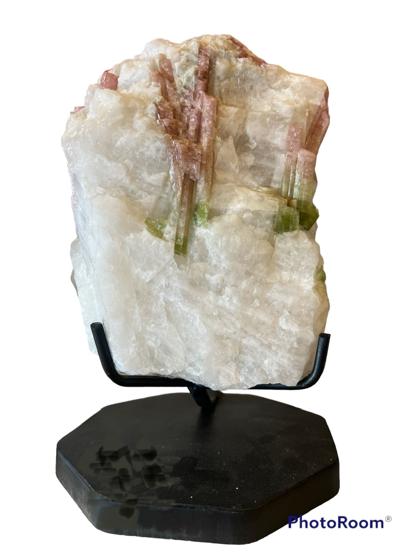 Large Watermelon Tourmaline Table Top Standing Crystal