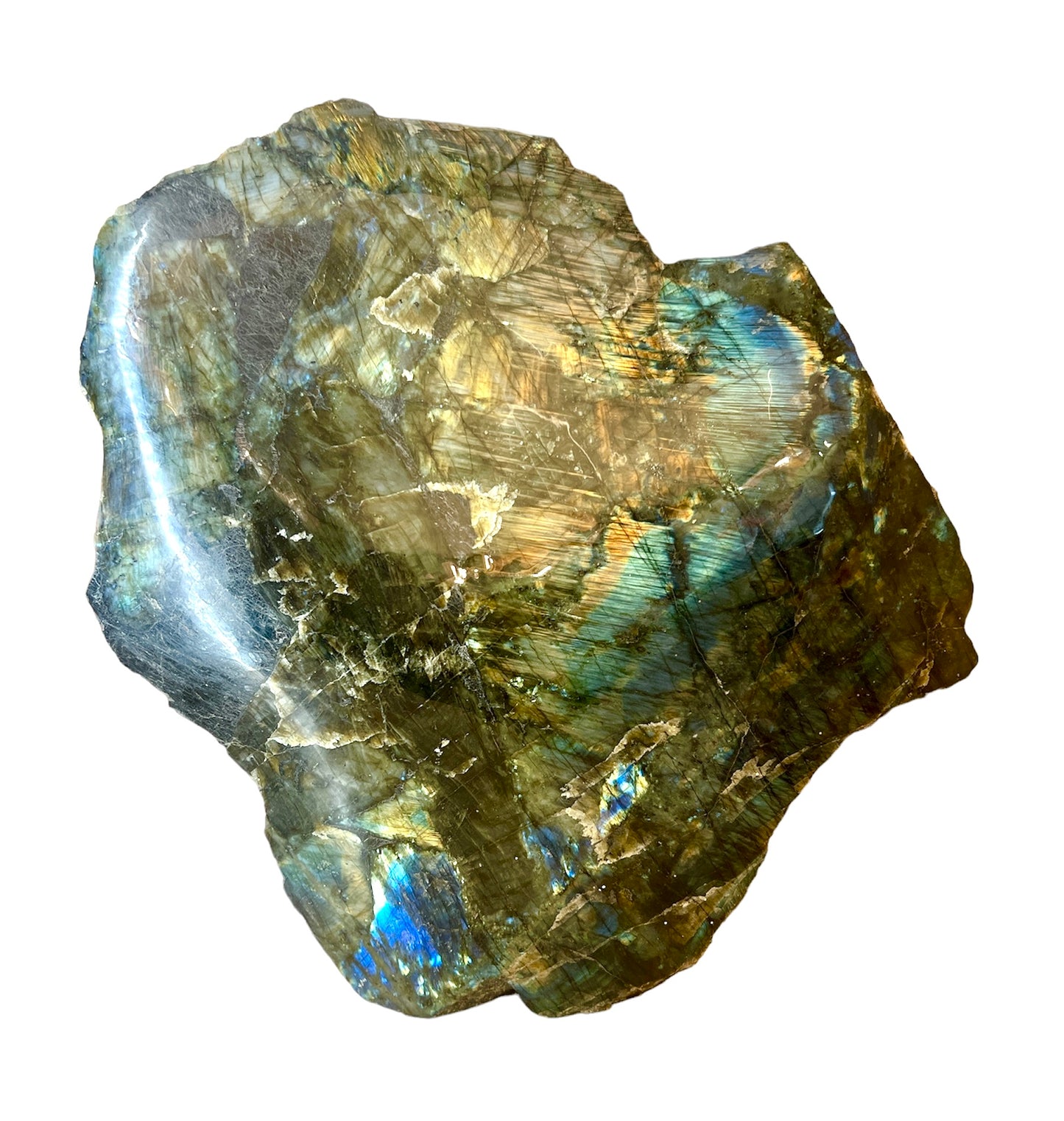 Labradorite Large Table top Crystal 21" tall Polished Raw Large Rock For Home Decor