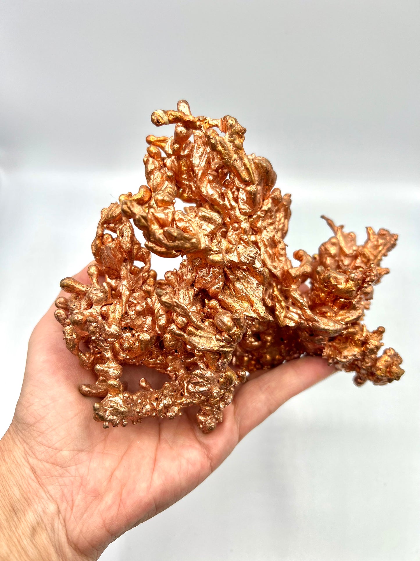 Native Natural Raw Copper Large Molten Copper Abstract Sculpture 3.9lb